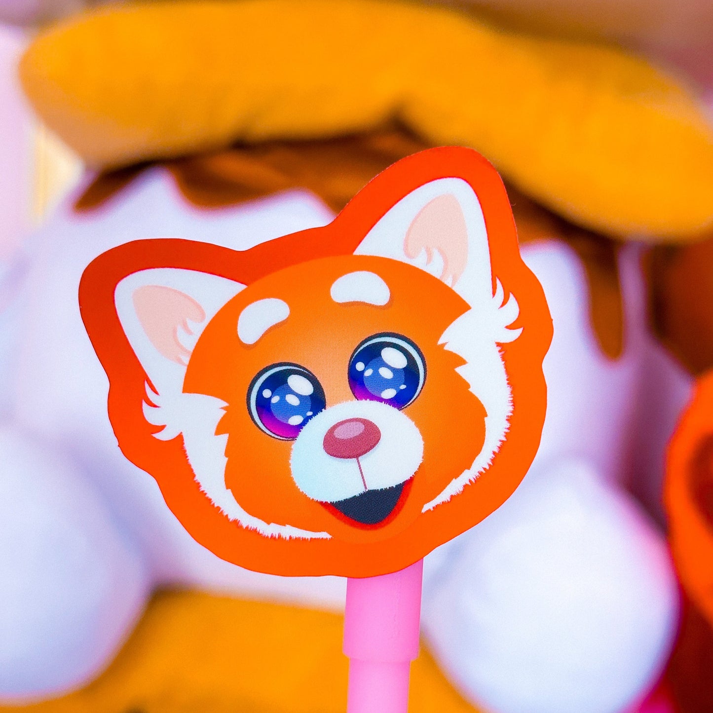 Glitter Waterproof Sticker - Red Panda