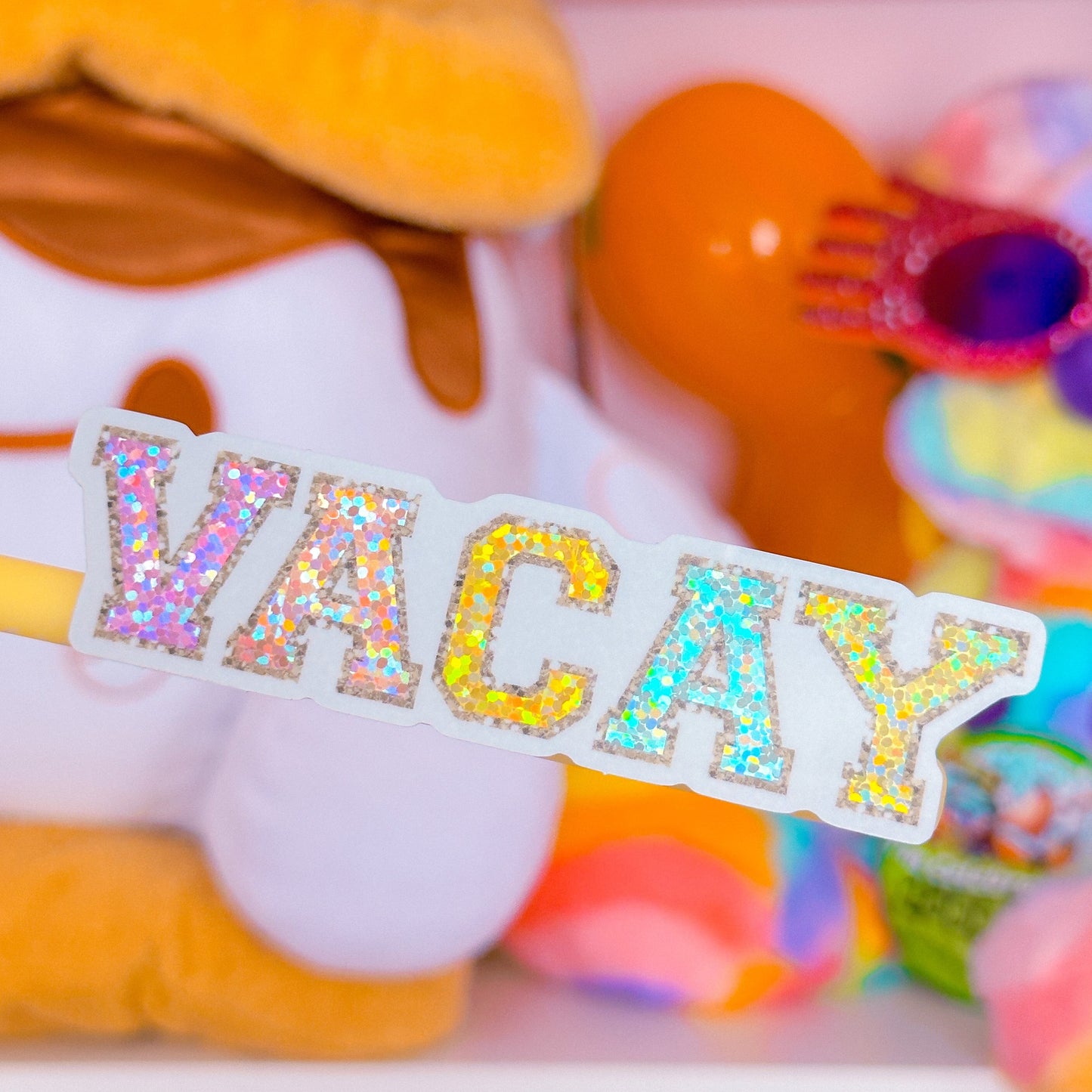 Waterproof Sticker - Varsity Letter "VACAY"