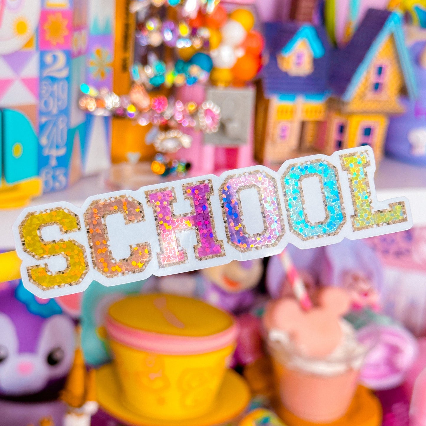 Waterproof Sticker - Varsity Letter "SCHOOL