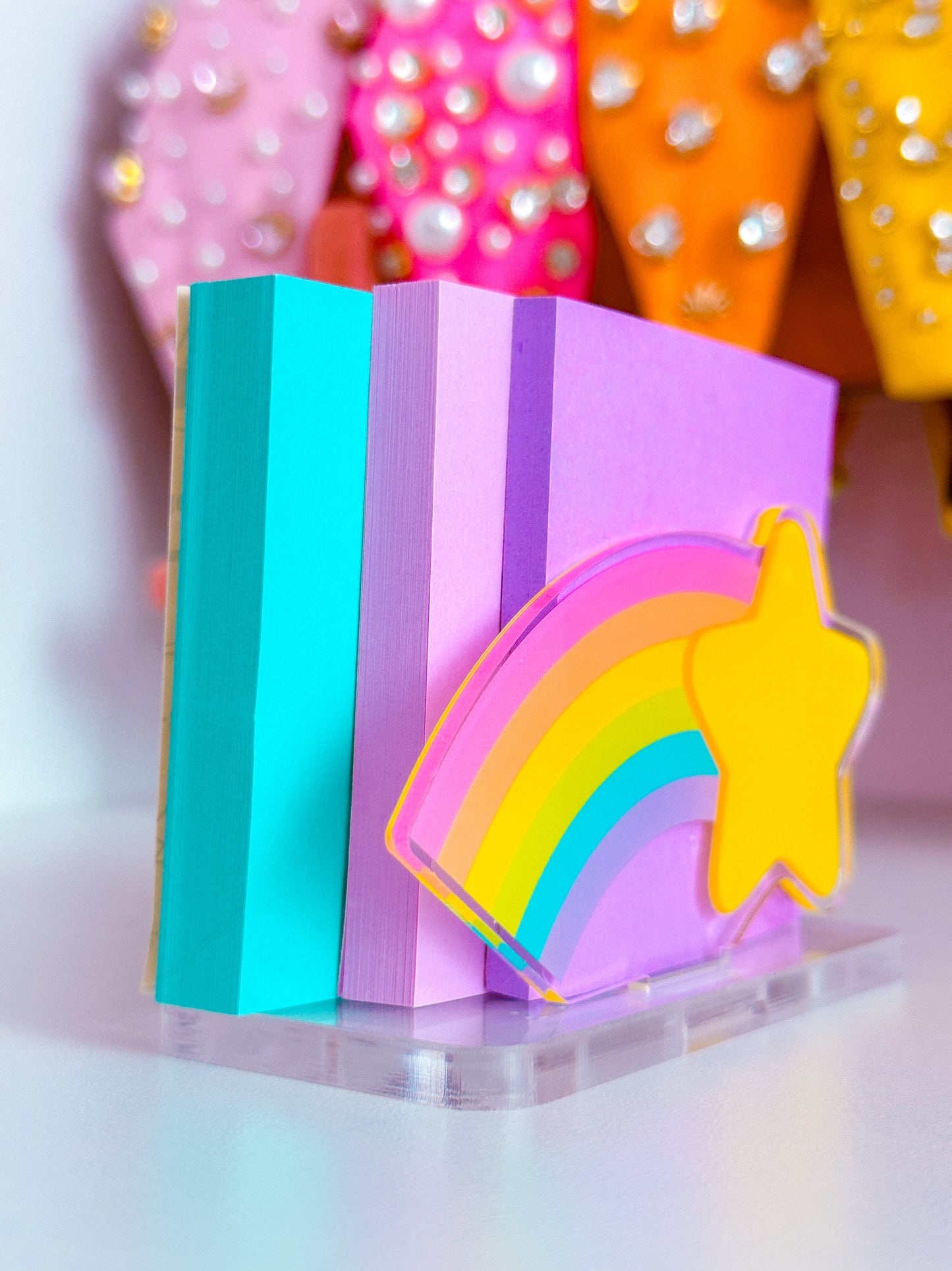 Acrylic Sticky Note Holder - Shooting Star