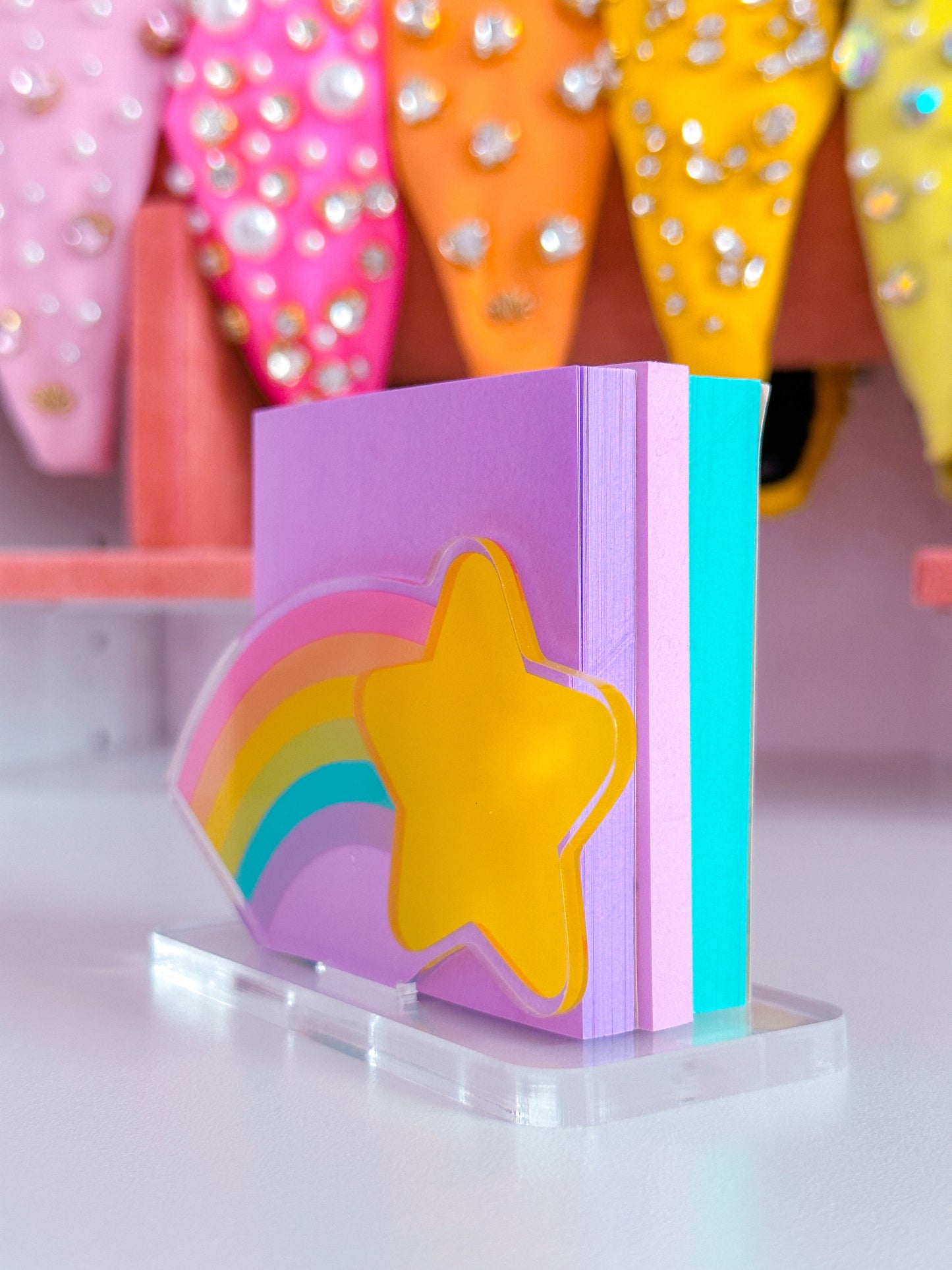 Acrylic Sticky Note Holder - Shooting Star