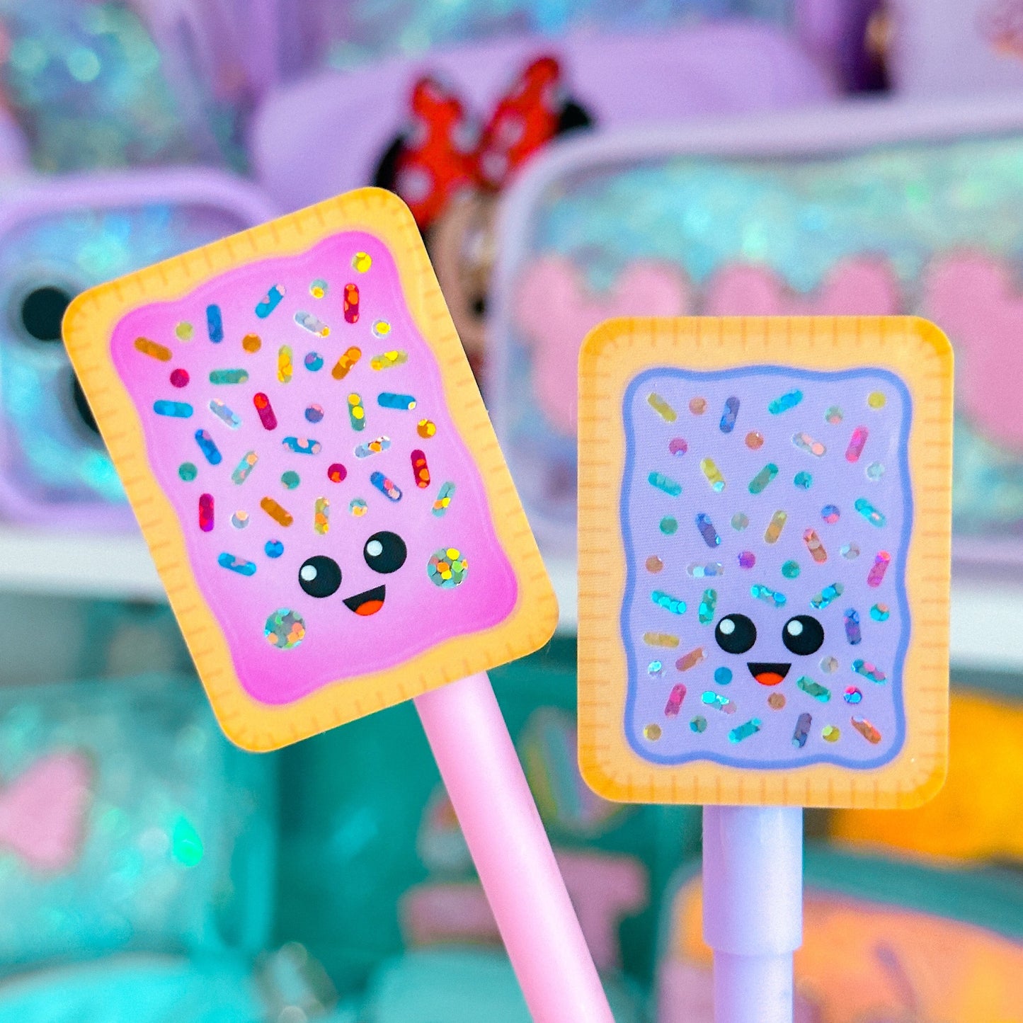 Glitter Waterproof Sticker - Toaster Tart