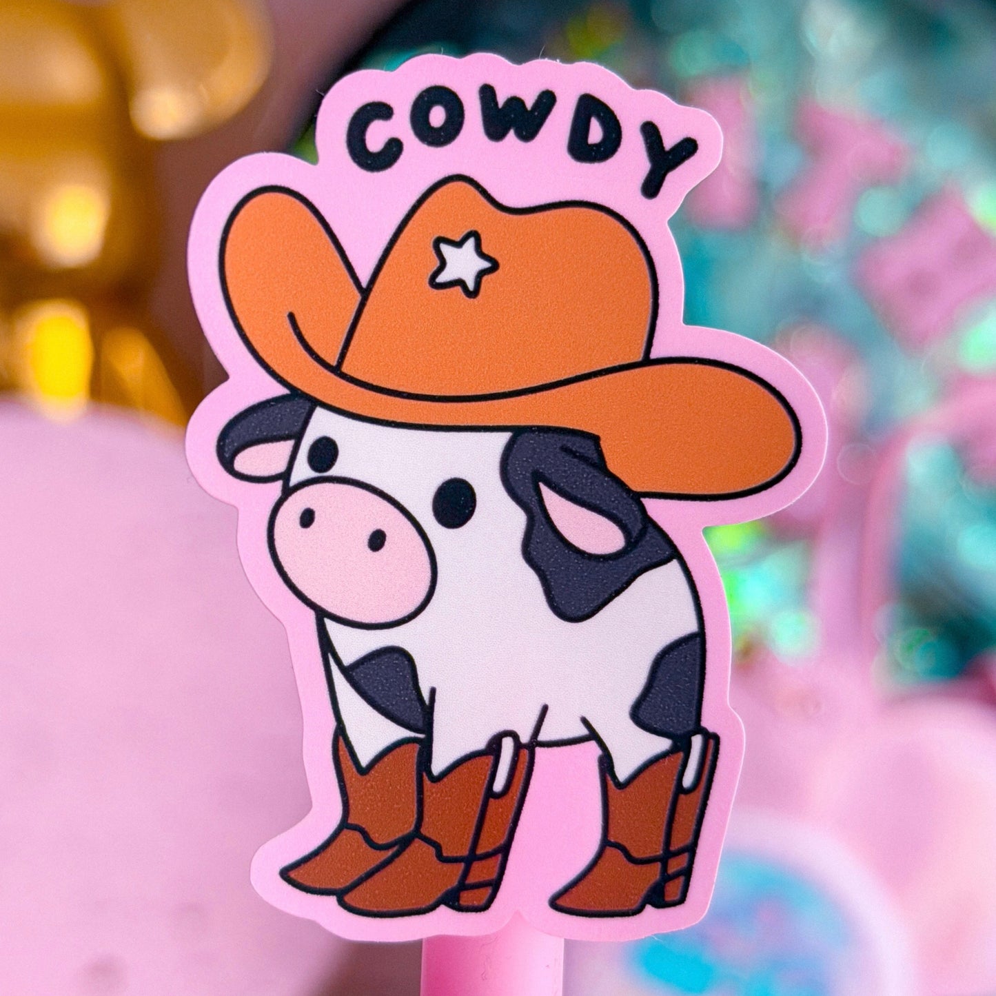 Waterproof Sticker - Cowdy!