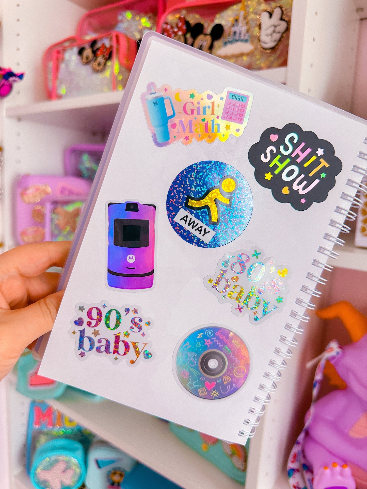 Glitter Waterproof Sticker - YAY!