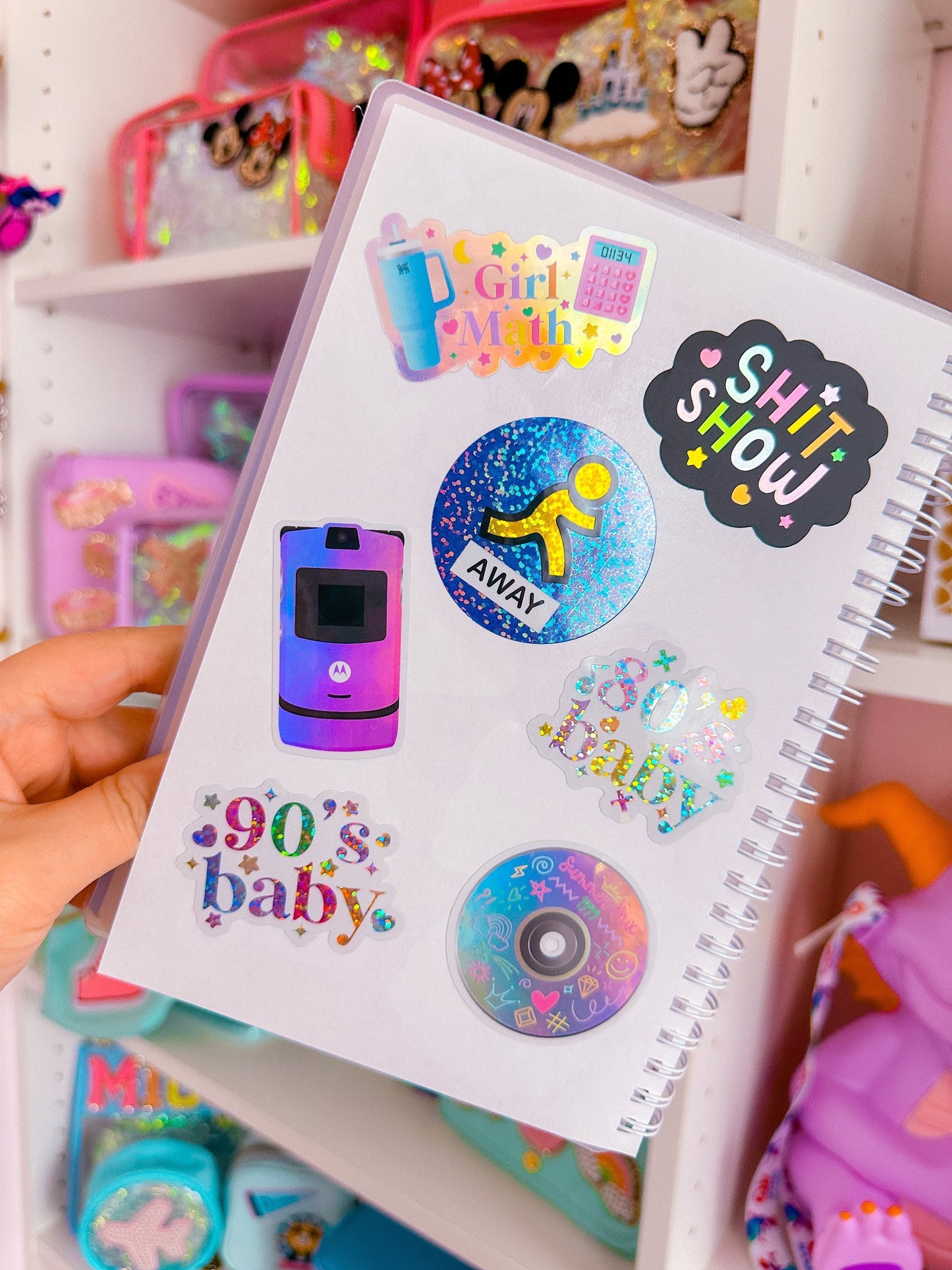 Glitter Waterproof Sticker - Daydreamers Only Rainbow