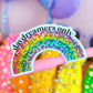 Glitter Waterproof Sticker - Daydreamers Only Rainbow