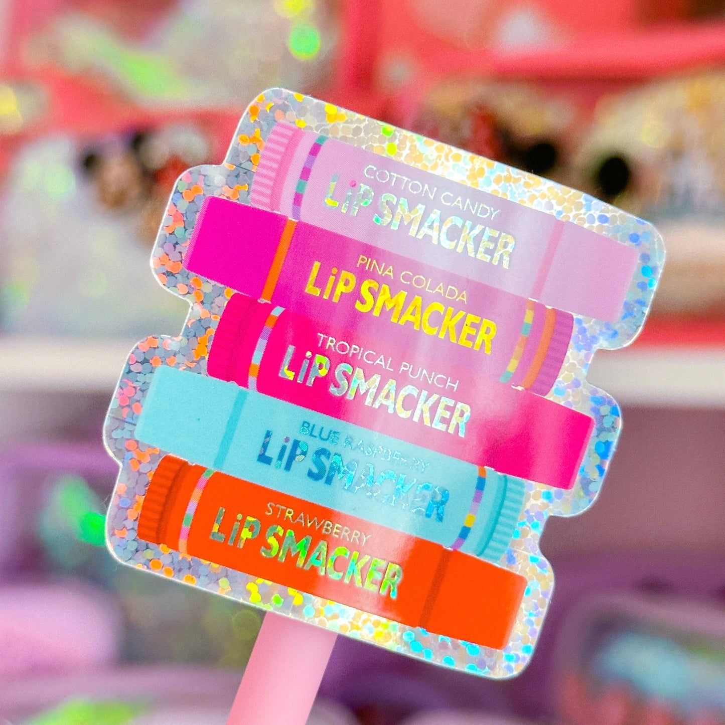 Glitter Waterproof Sticker - Flavored Lip Balms