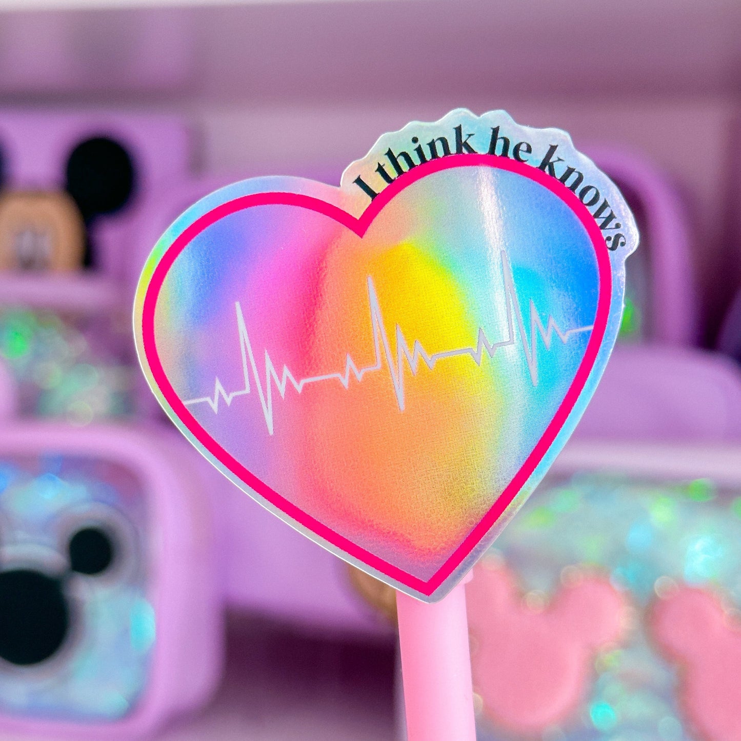 Waterproof Sticker - He Knows Swiftie Heart