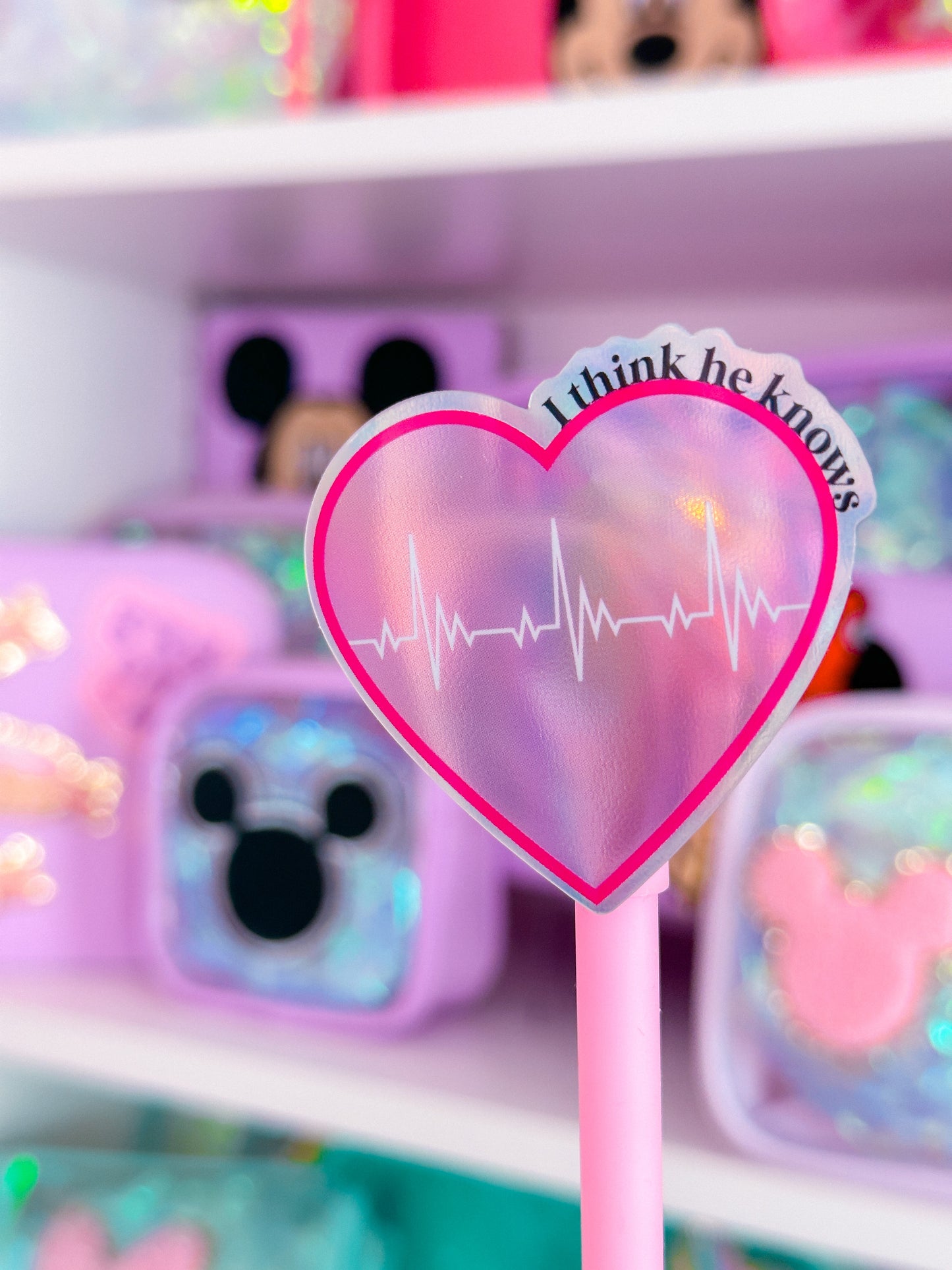 Waterproof Sticker - He Knows Swiftie Heart