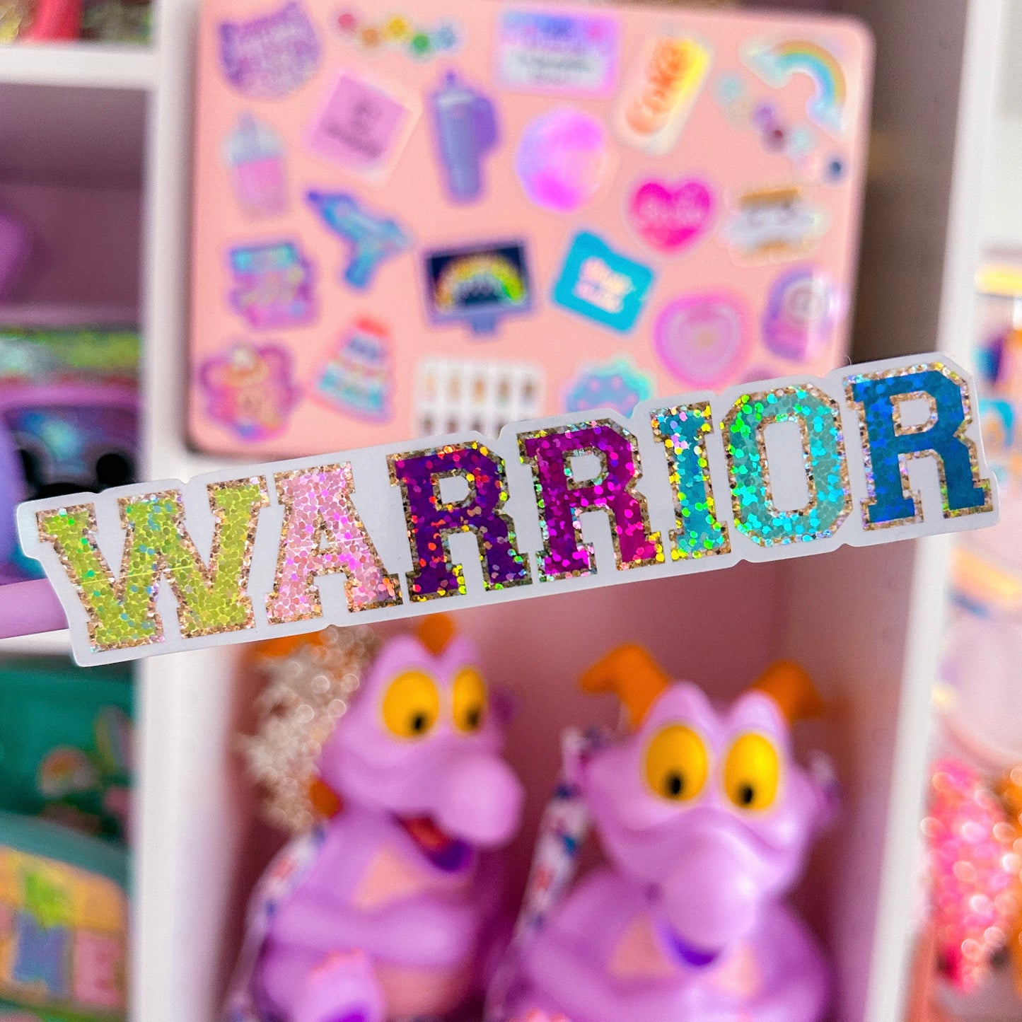 Waterproof Sticker - Varsity Letter "WARRIOR"