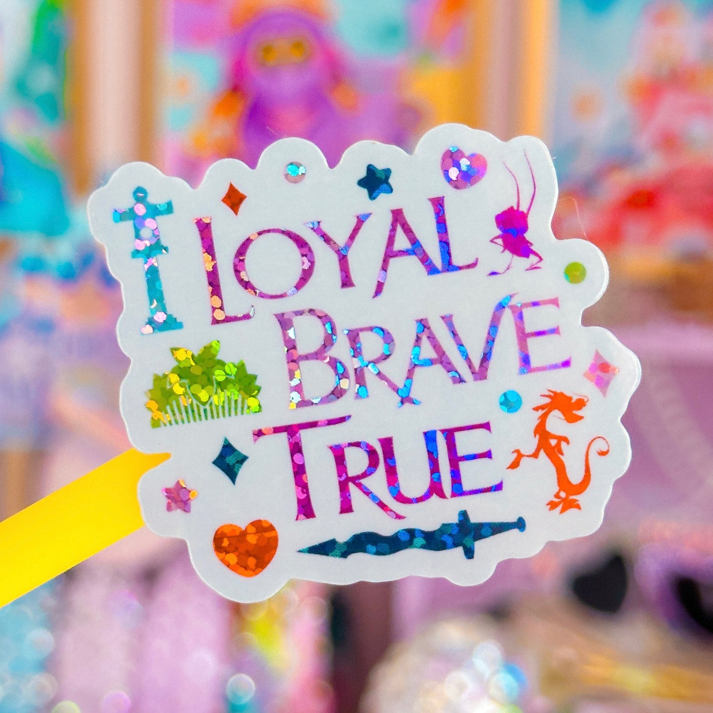 Waterproof Sticker - (Mulan) Loyal Brave True