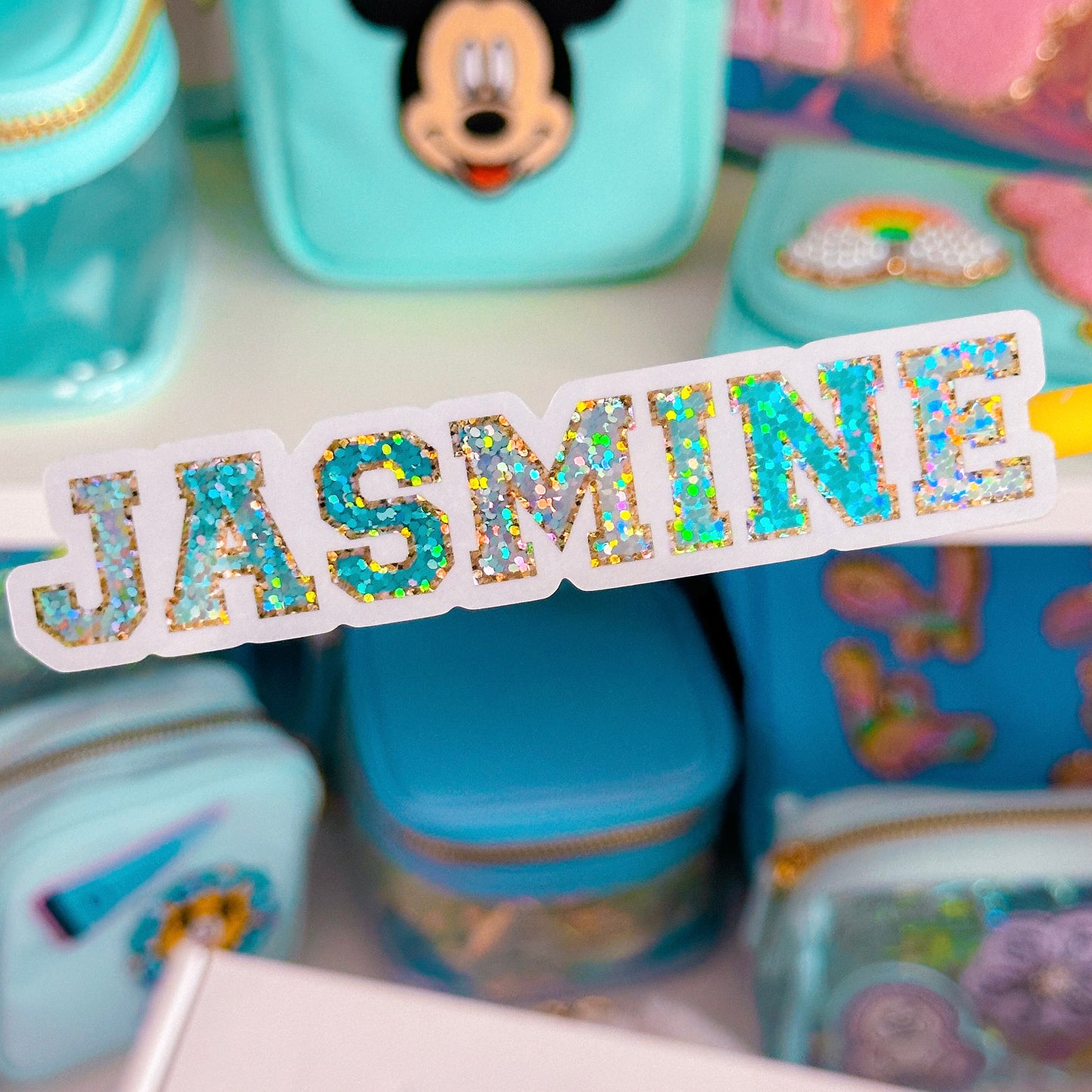Waterproof Sticker - (Jasmine) Varsity Letter
