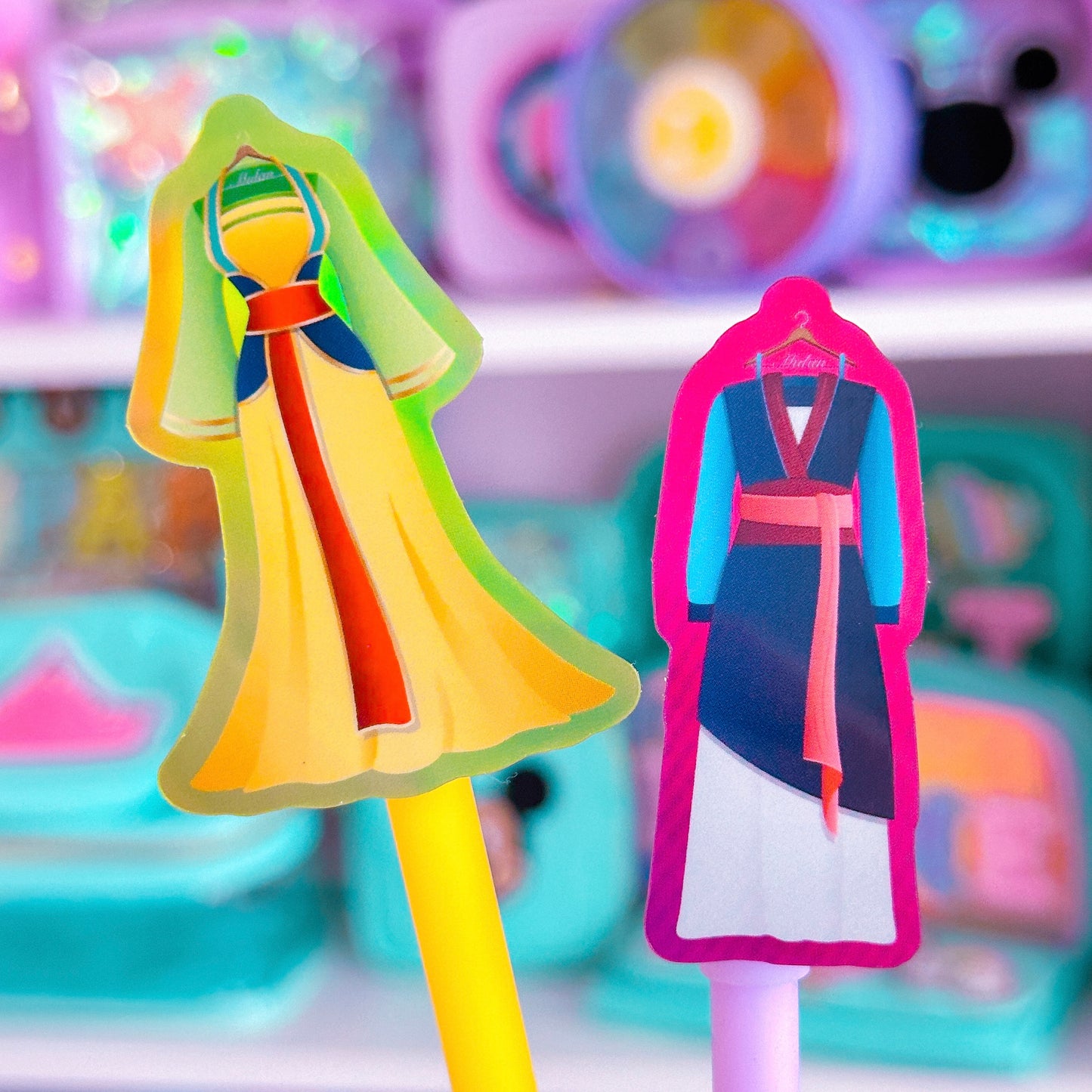 Waterproof Sticker - (Mulan) Princess Dresses