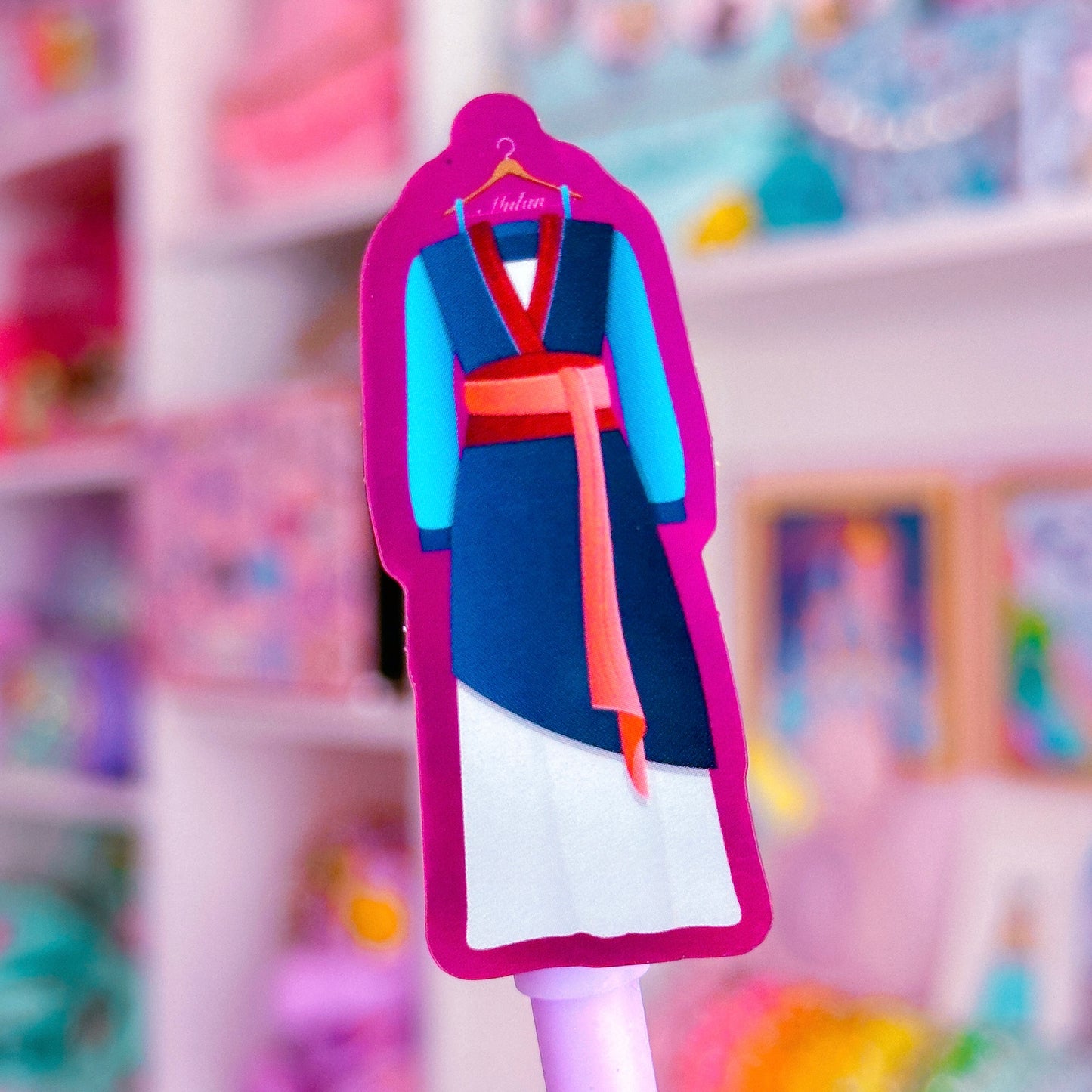 Waterproof Sticker - (Mulan) Princess Dresses