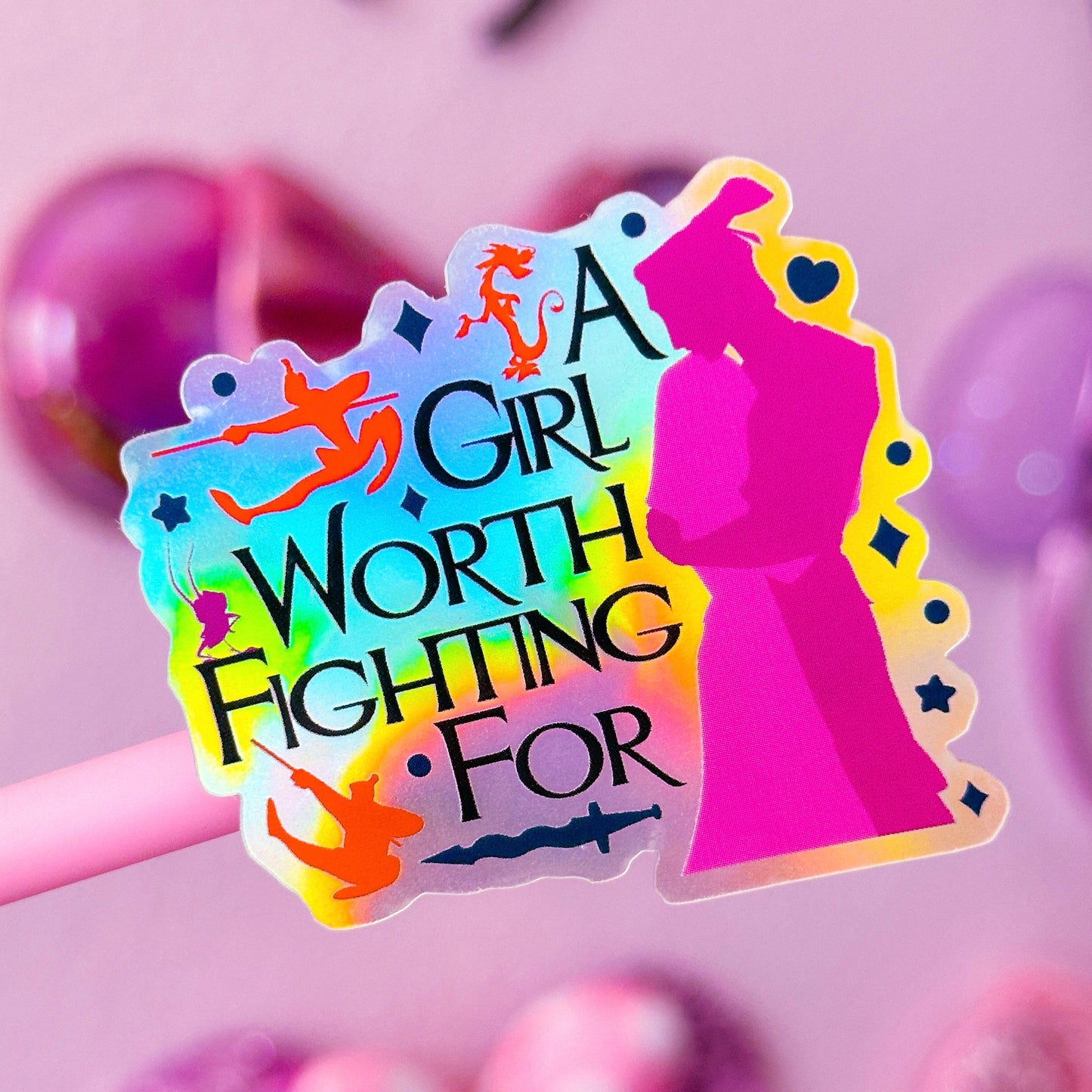 Waterproof Sticker - (Mulan) A Girl Worth Fighting For