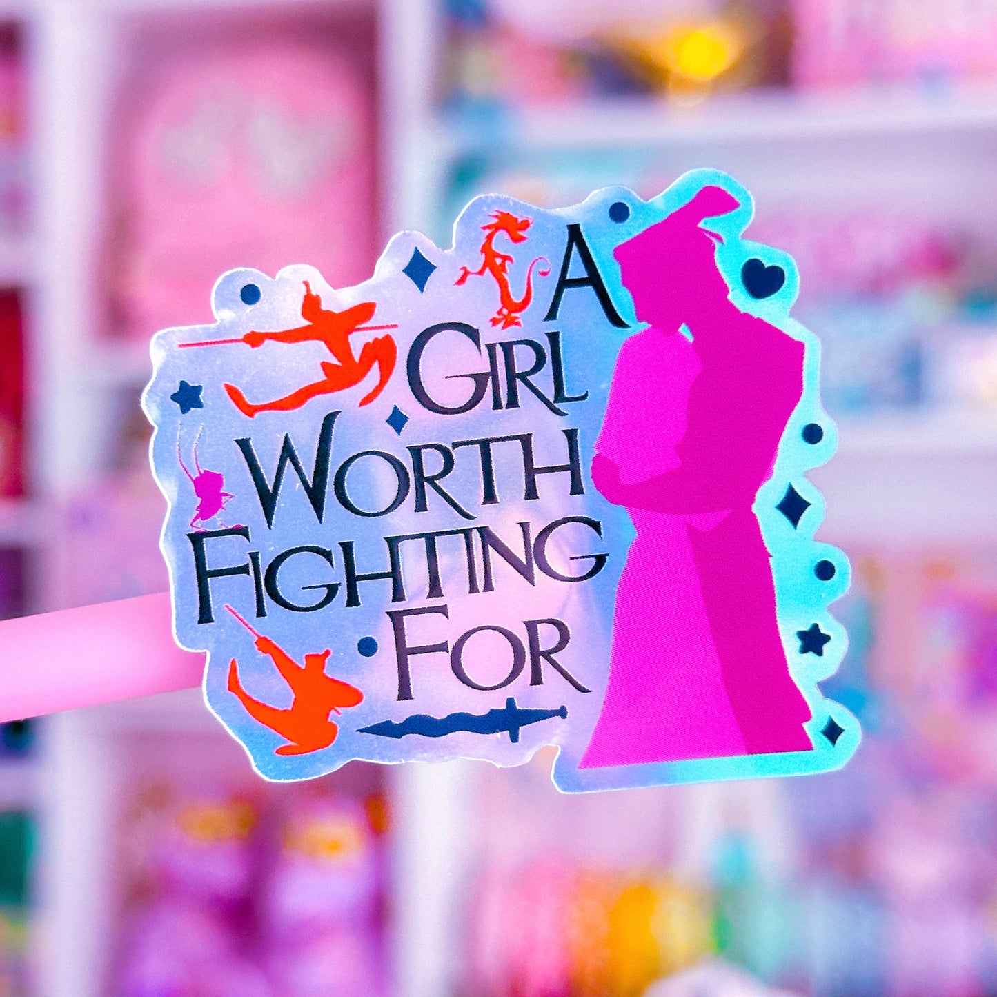 Waterproof Sticker - (Mulan) A Girl Worth Fighting For