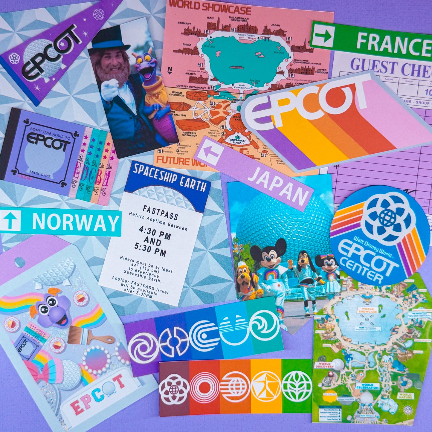 NEW! STICKER SCRAP PACK - Epcot