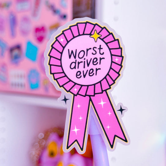 Waterproof Sticker - Worst Driver Ever