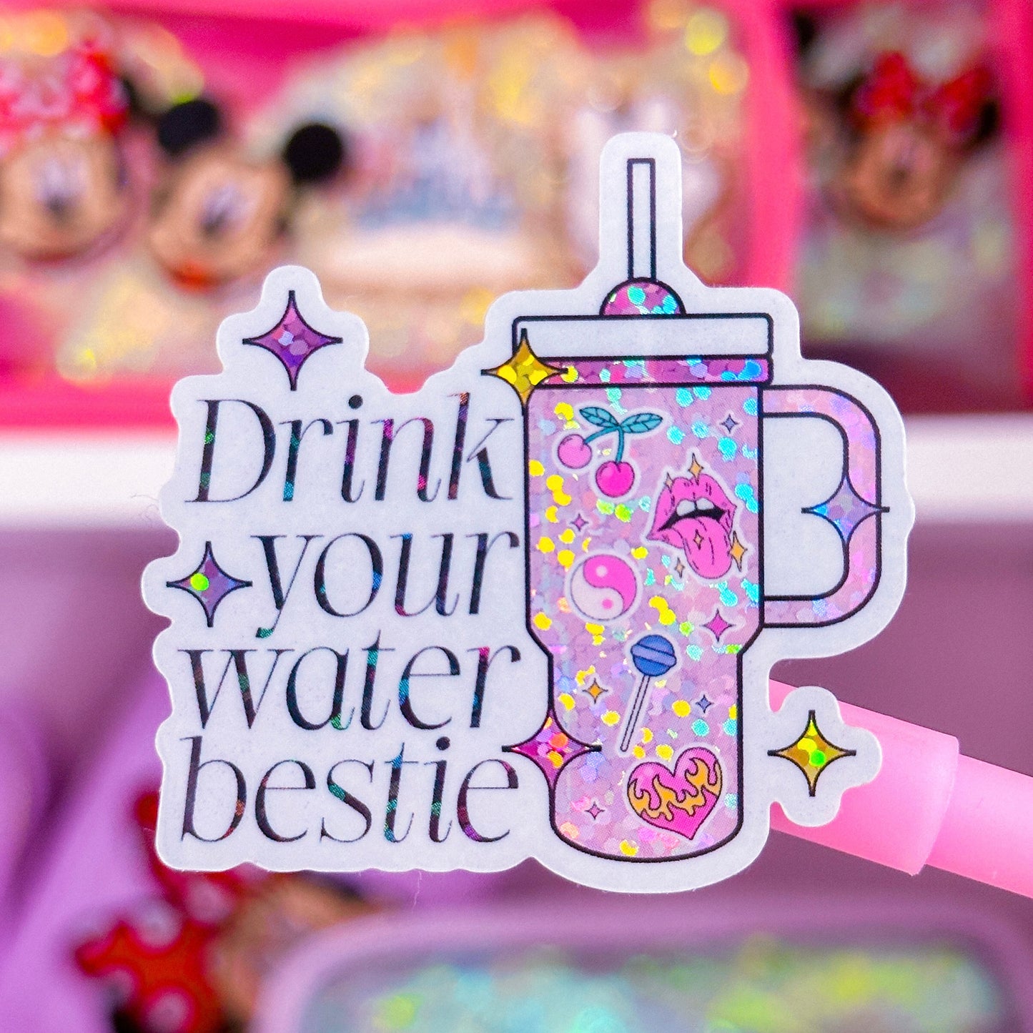 Waterproof Sticker - Drink Your Water Bestie