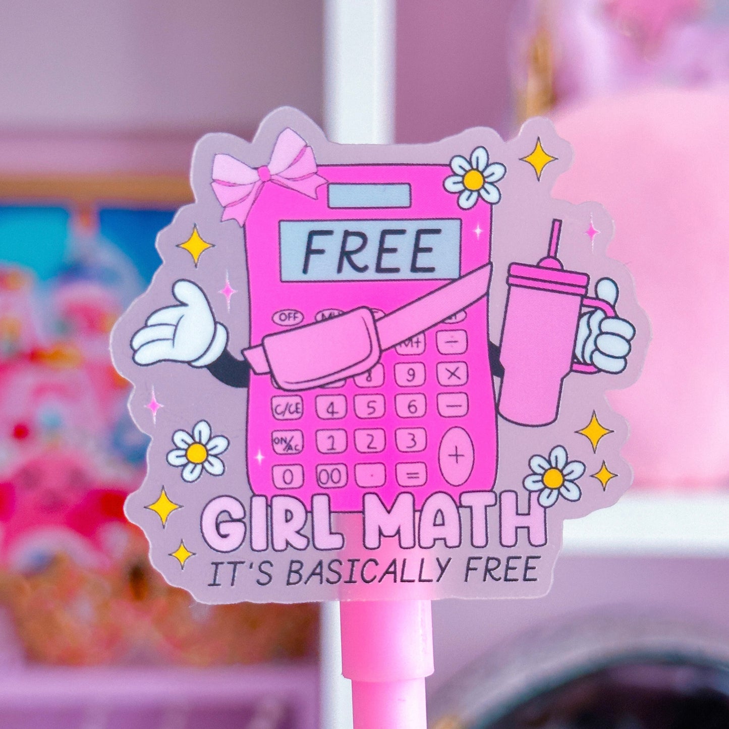 Waterproof Sticker - Girl Math Girlie