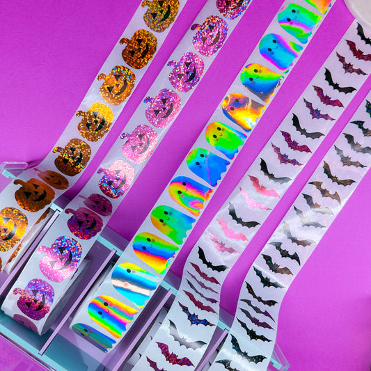 Halloween Journaling Paper Sticker - Sticker Roll Sheets (4" to 6" each)