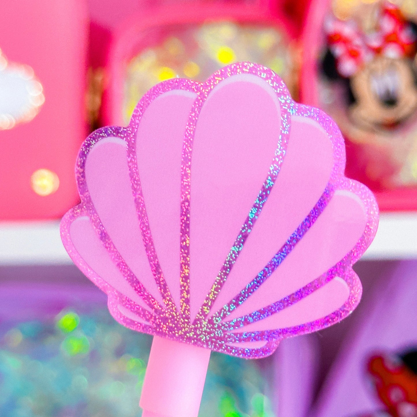 Waterproof Sticker - (Ariel) Pink Shell