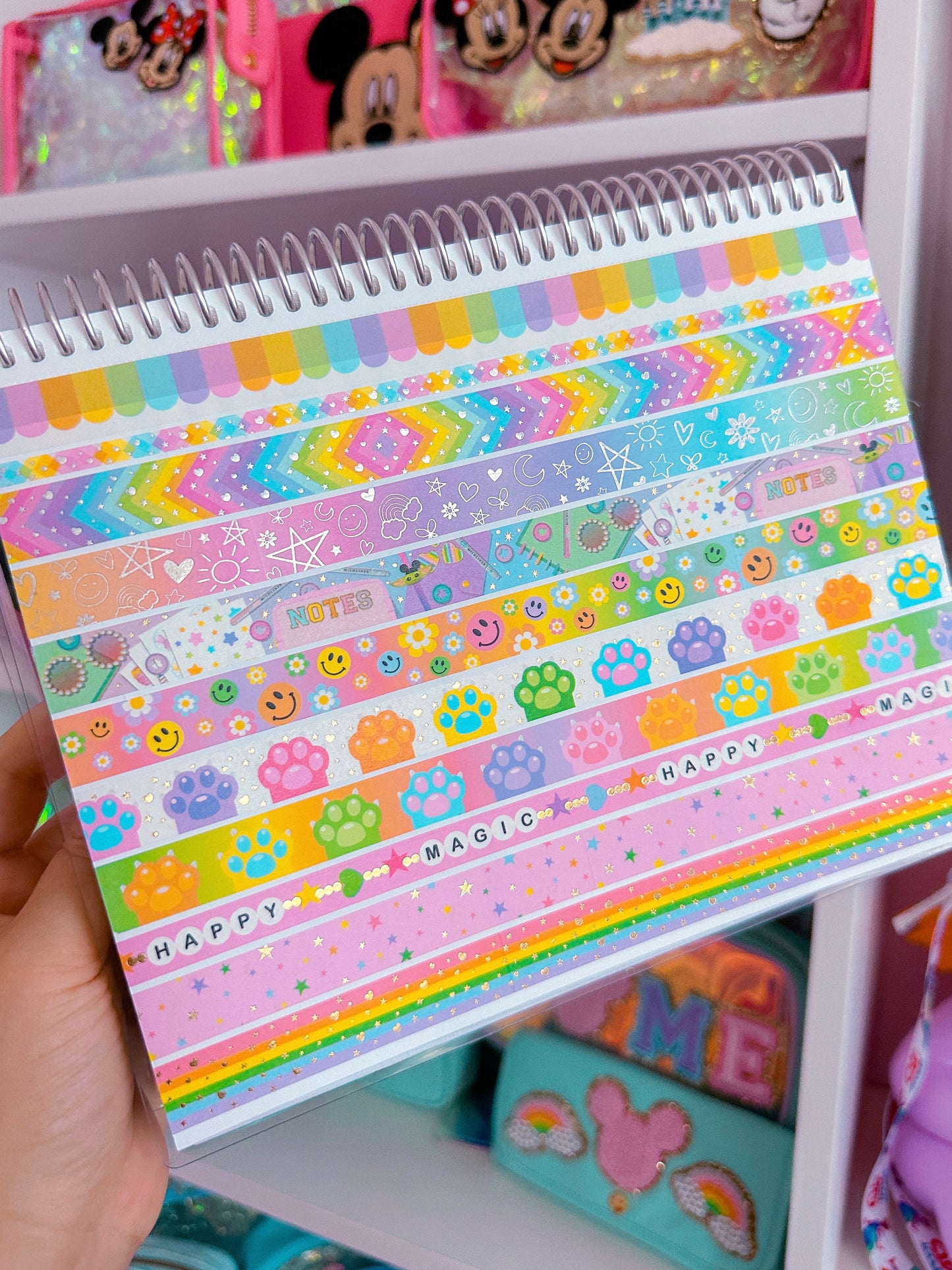 *$1 DEAL* 15MM Washi Tape - Rainbow Kitty Paws