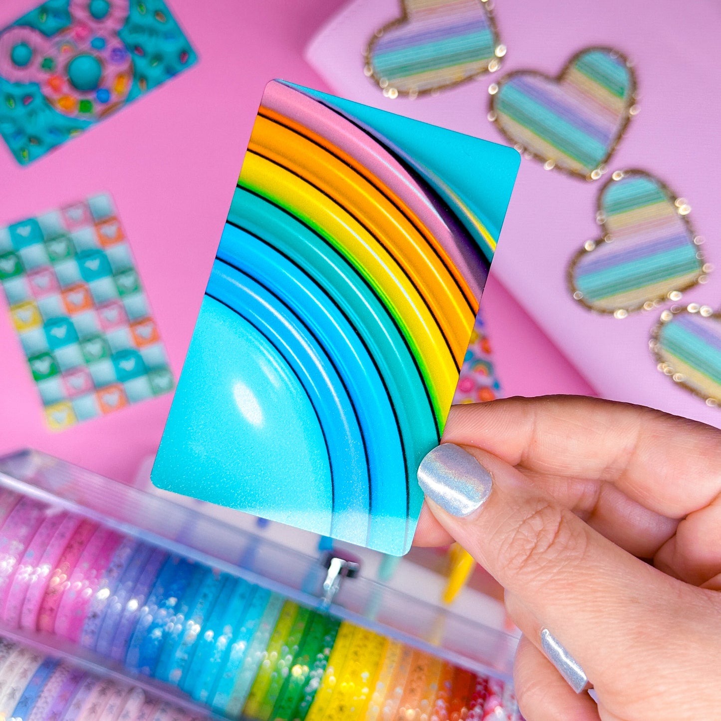 Metal Washi Card - 3D Lucky