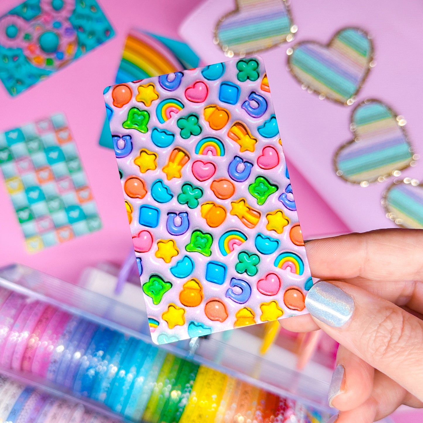 Metal Washi Card - 3D Lucky