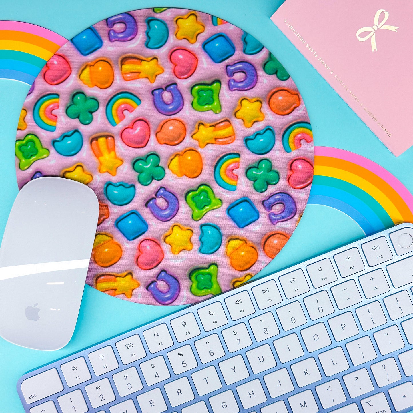 Mouse Pad (or Giant Coaster) - 3D Lucky Marshmallows