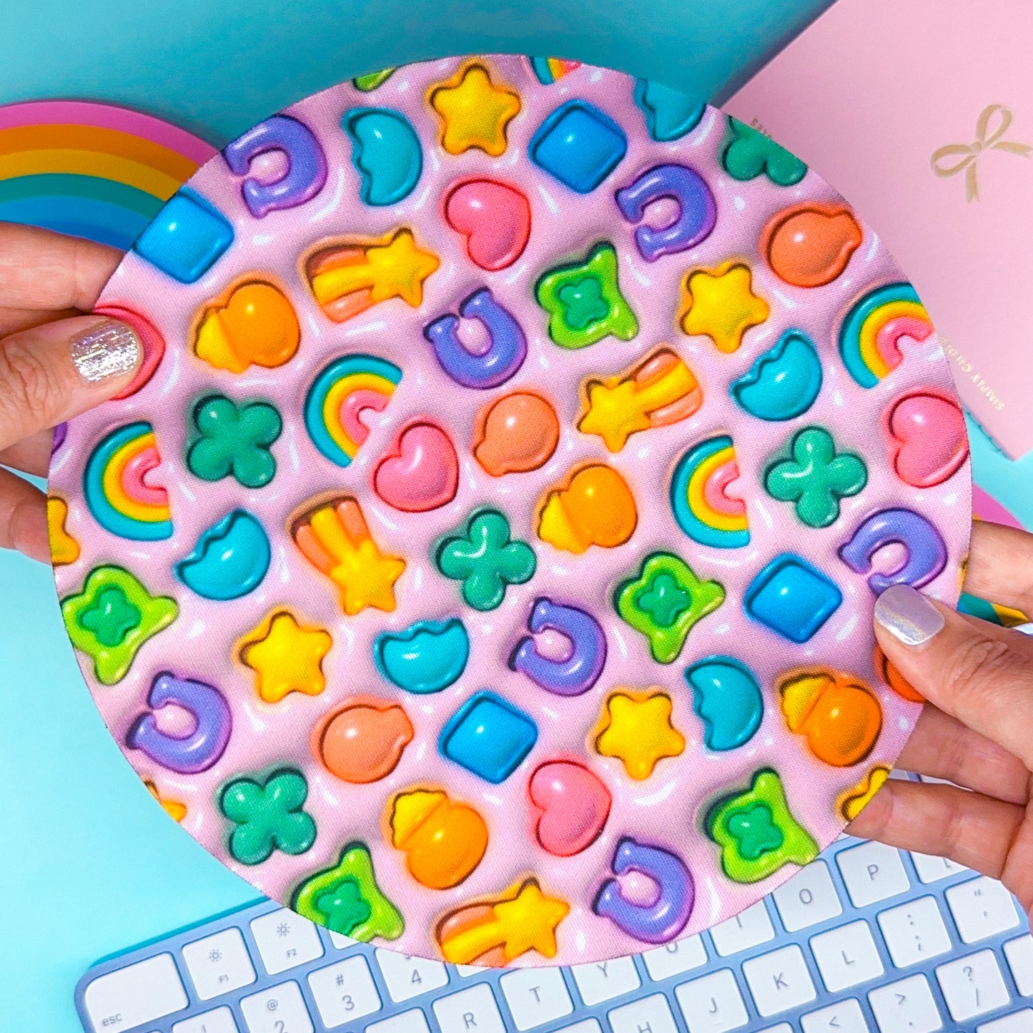 Mouse Pad (or Giant Coaster) - 3D Lucky Marshmallows