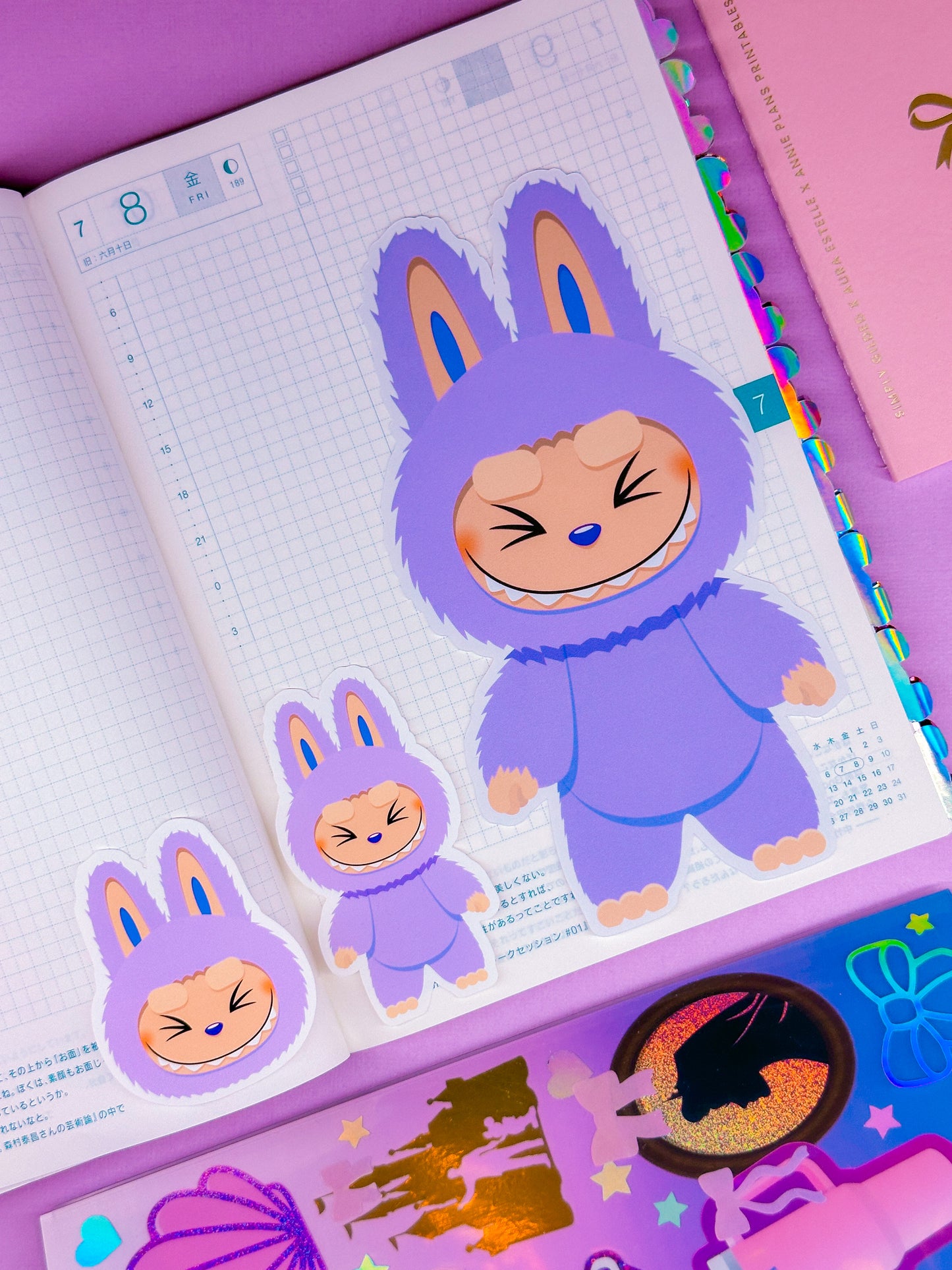 XL PAPER Journal STICKER - Lil' Rainbow Bubus