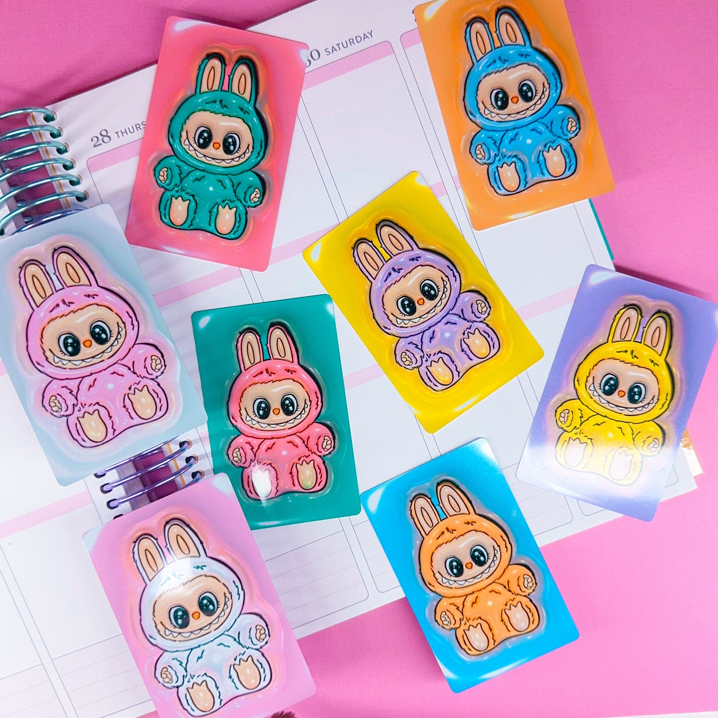 Metal Washi Card - Lil' Rainbow Bubus