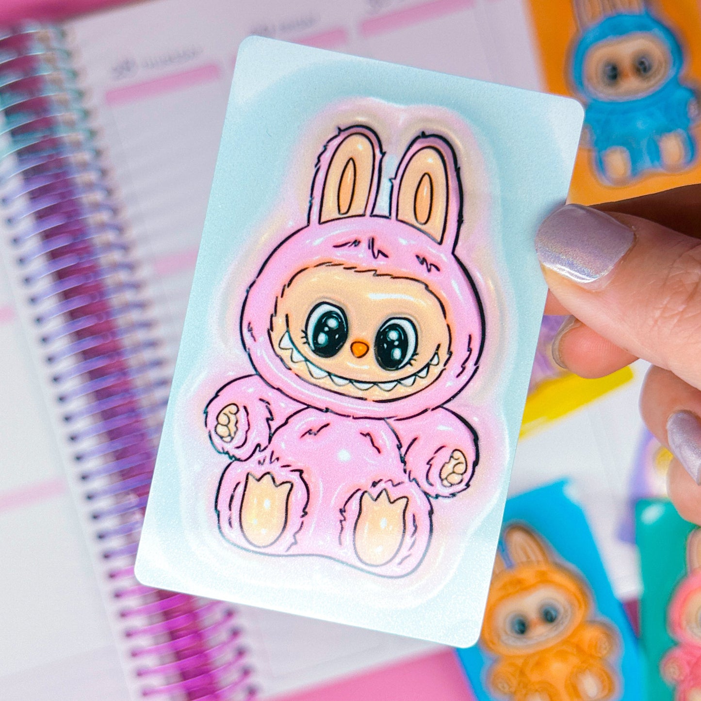 Metal Washi Card - Lil' Rainbow Bubus