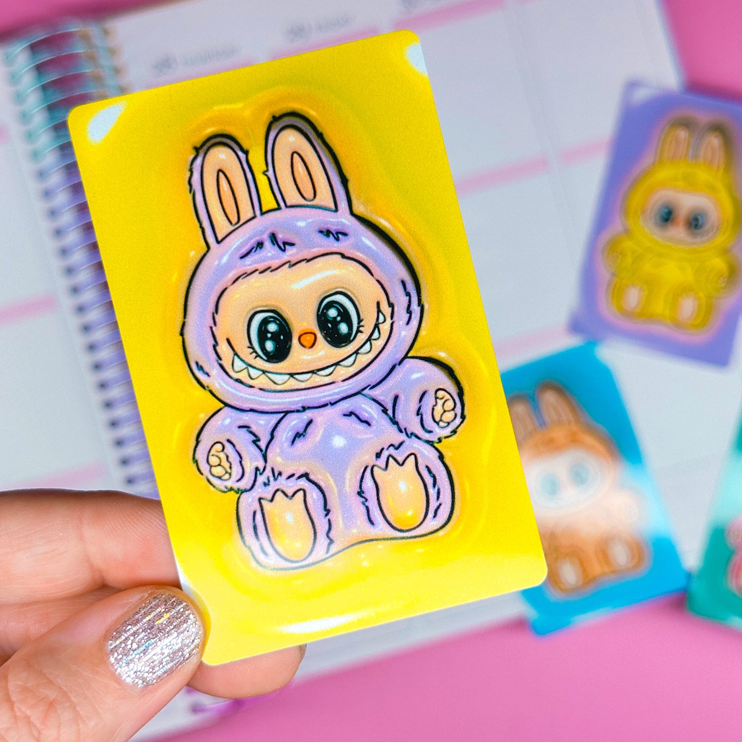 Metal Washi Card - Lil' Rainbow Bubus