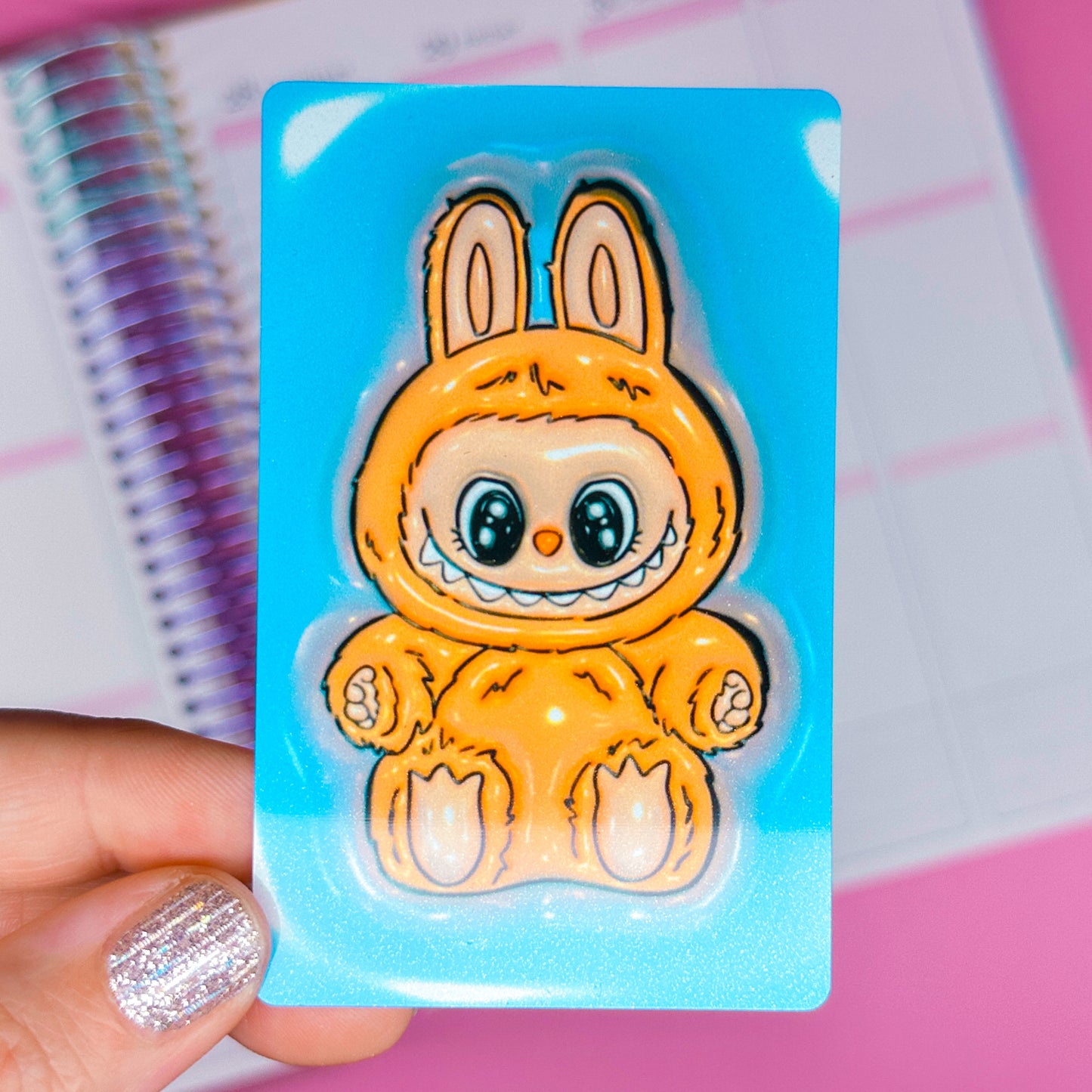 Metal Washi Card - Lil' Rainbow Bubus