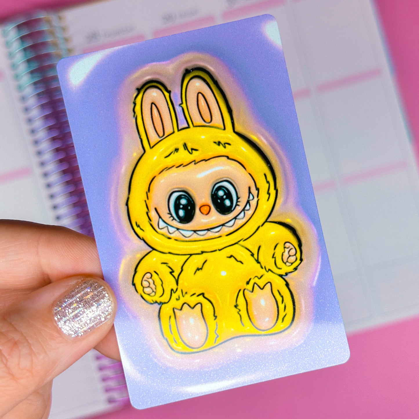 Metal Washi Card - Lil' Rainbow Bubus