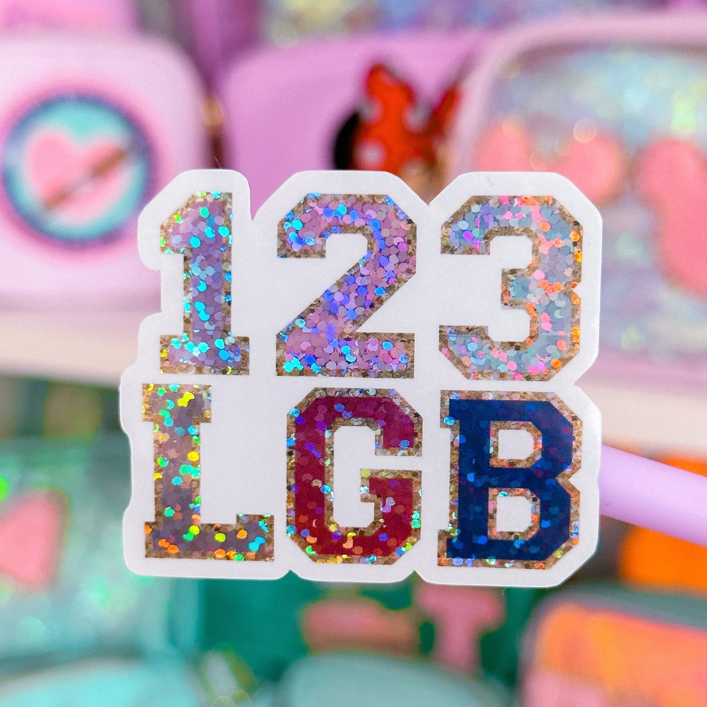 Waterproof Sticker - Varsity Letters 1,2,3