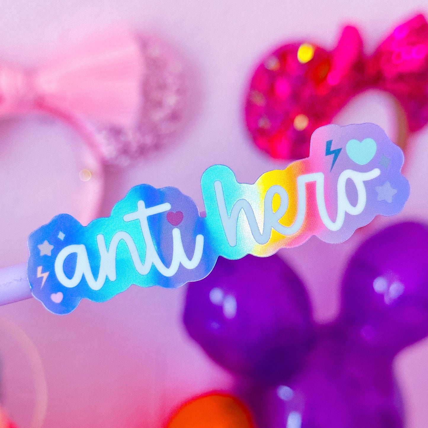 Glitter Waterproof Sticker - Anti-Hero