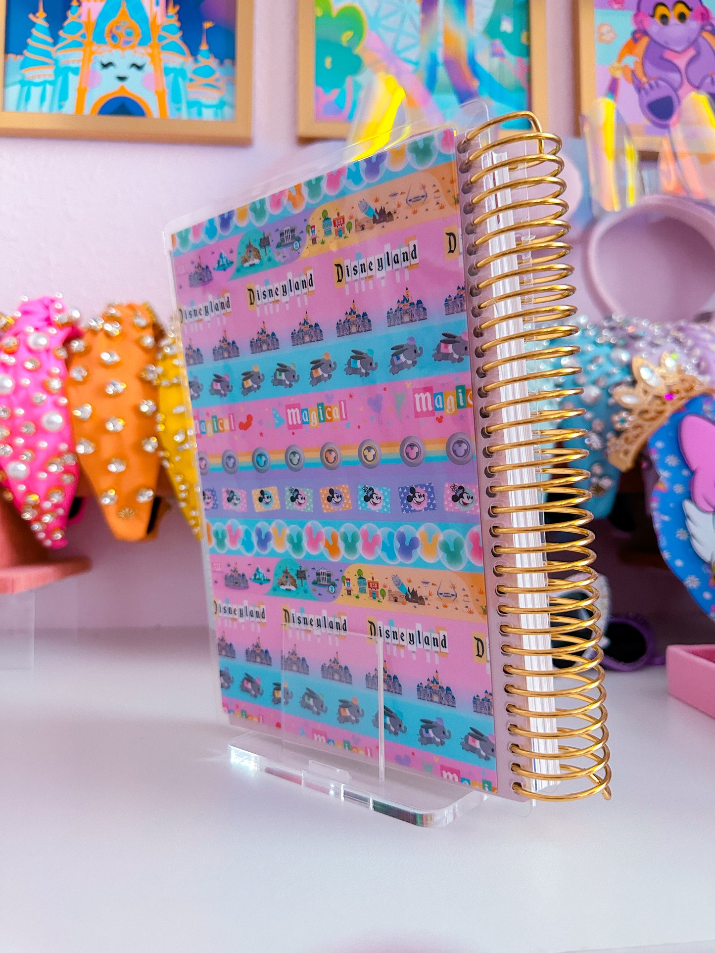 Acrylic Sticky Note Holder - Pink Nametag