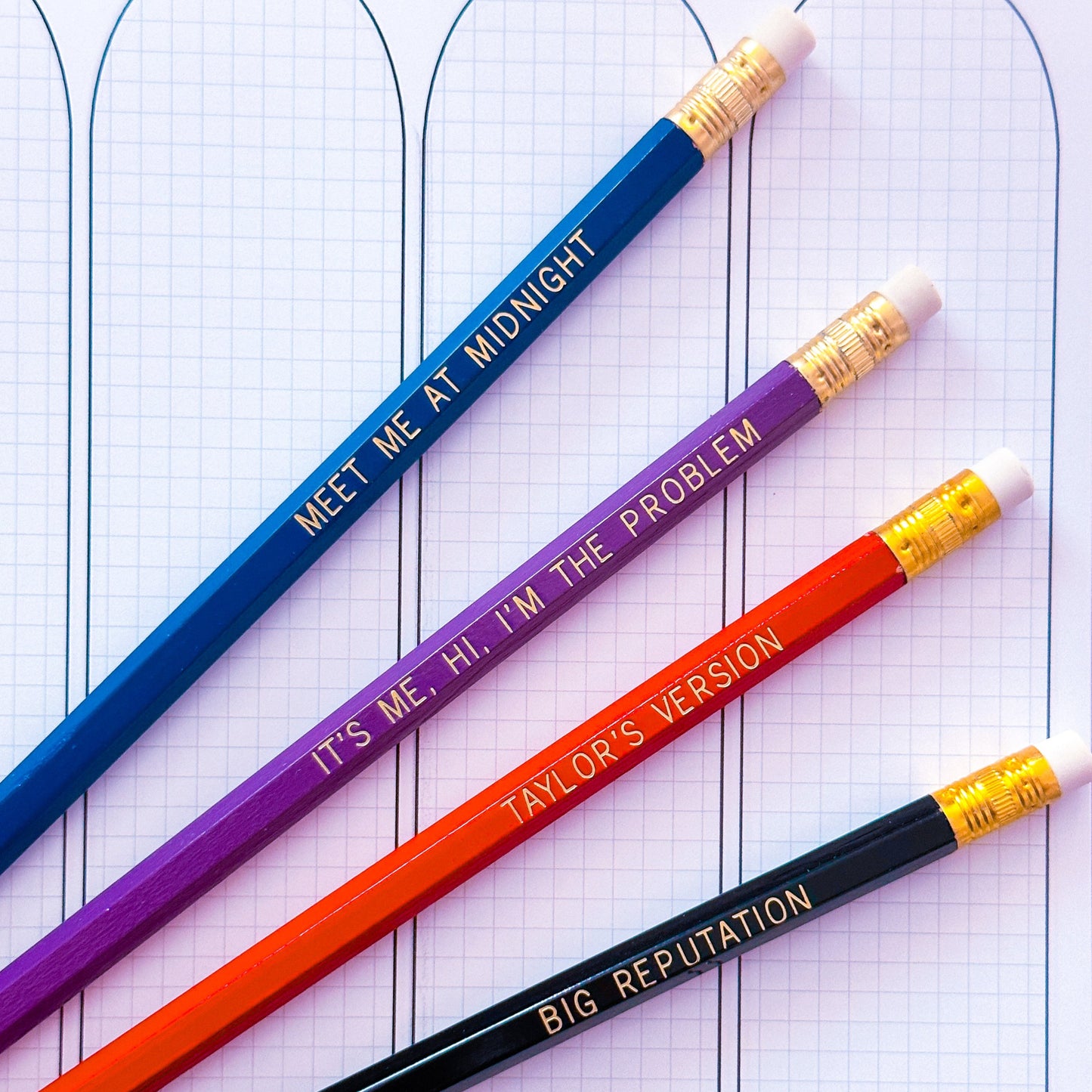 Personalized Pencils - Gold Stamped Swiftie Version