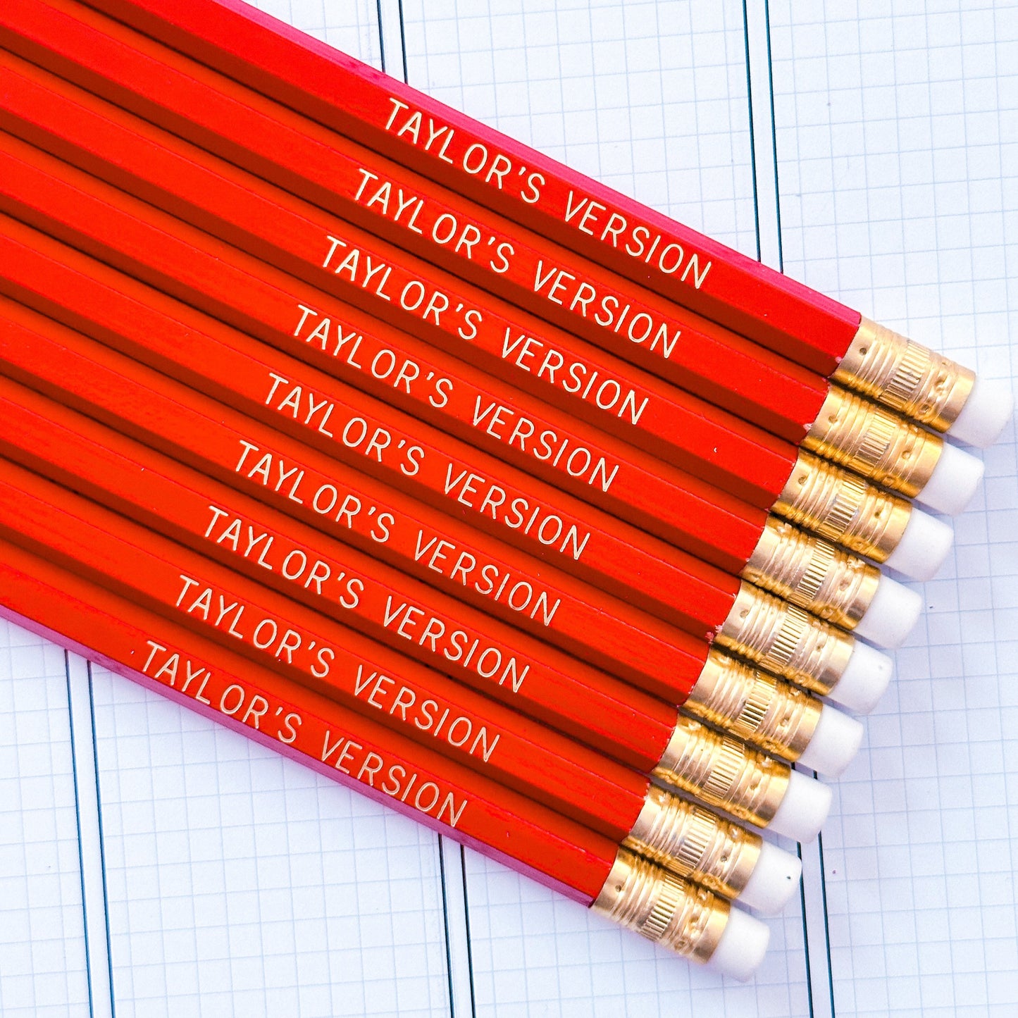 Personalized Pencils - Gold Stamped Swiftie Version