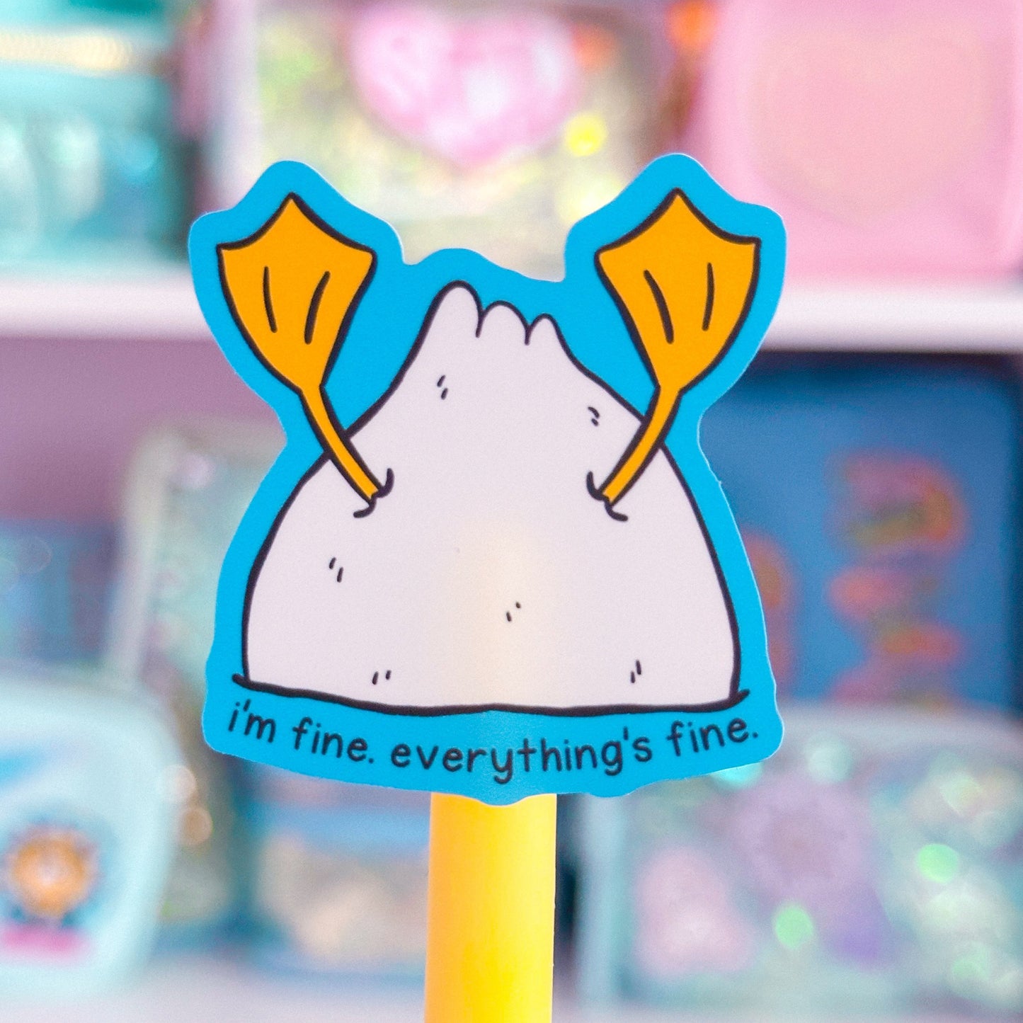 Waterproof Sticker - I'm FINE Silly Goose