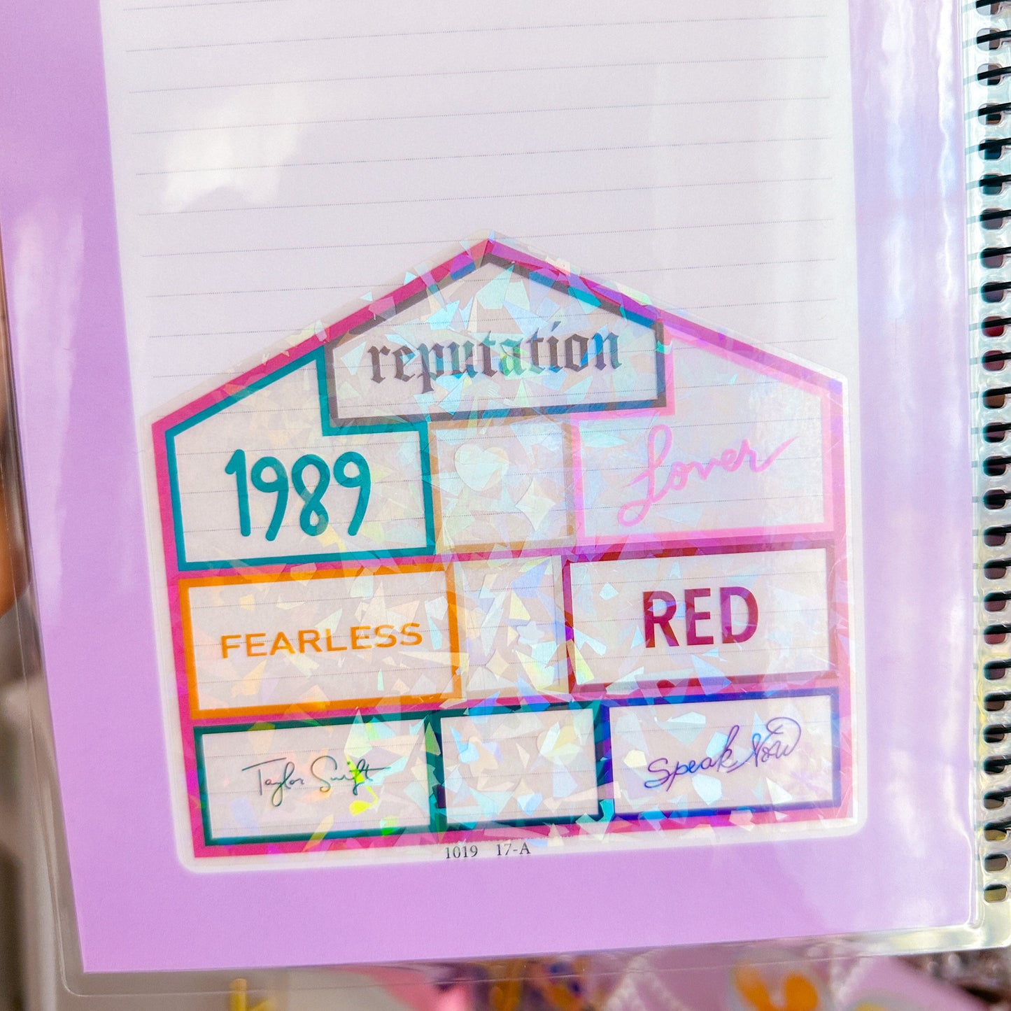 Waterproof Sticker - EXTRA LARGE Cracked Ice Lover House (Transparent)