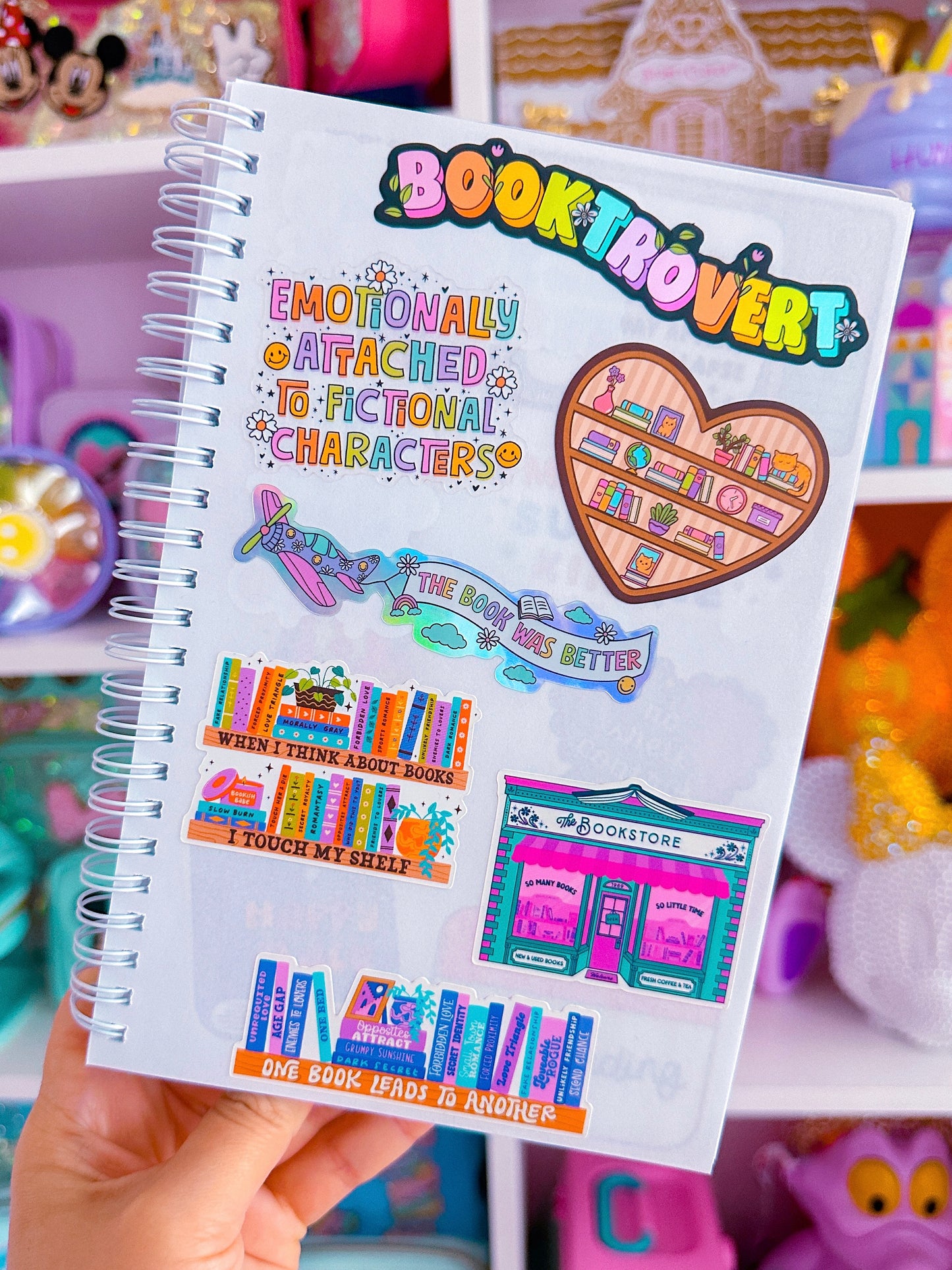 Waterproof Sticker - BOOKISH Emotionally Attached To Fictional Characters