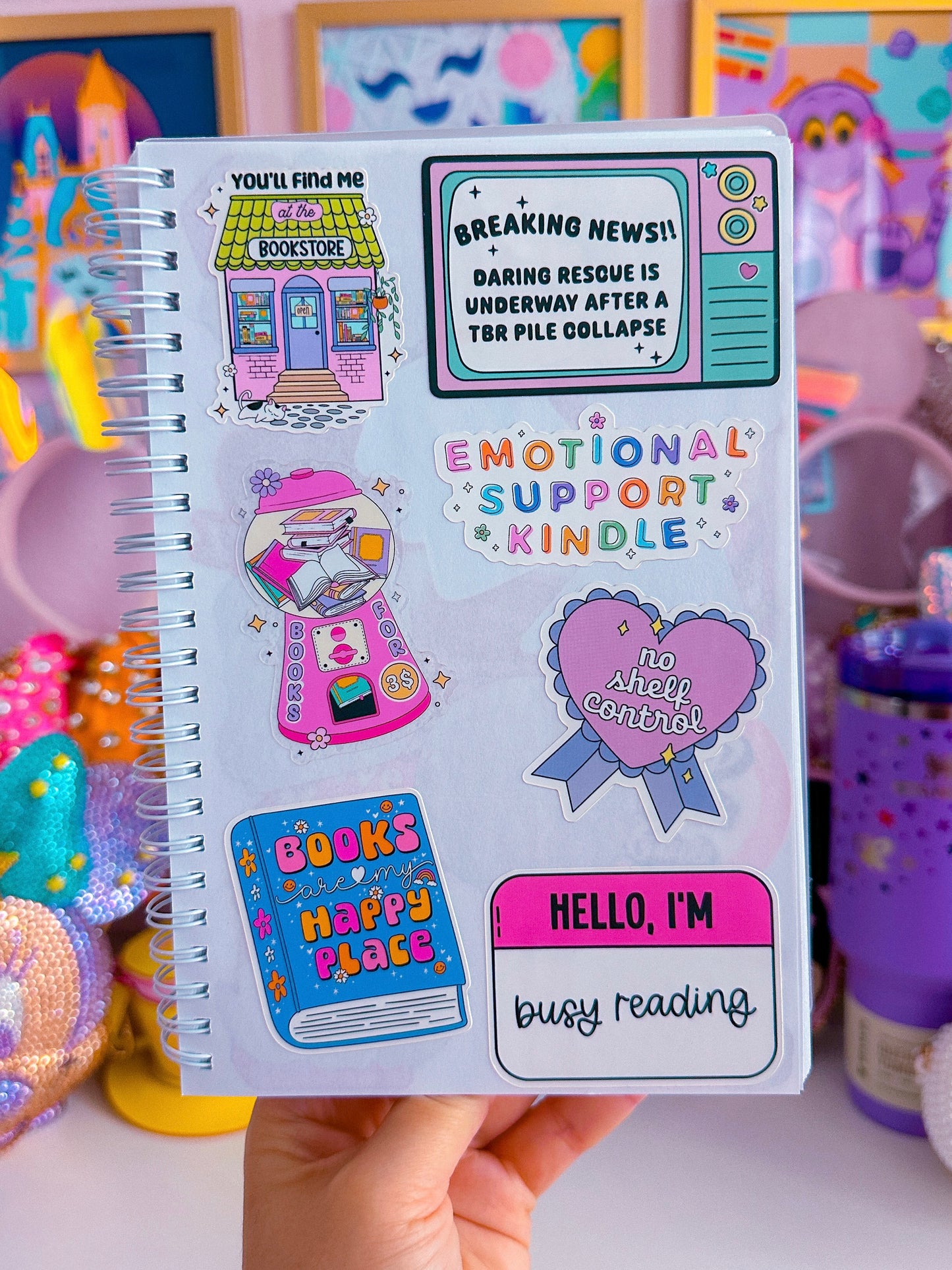 Waterproof Sticker - BOOKISH Hello, I'm Busy Reading