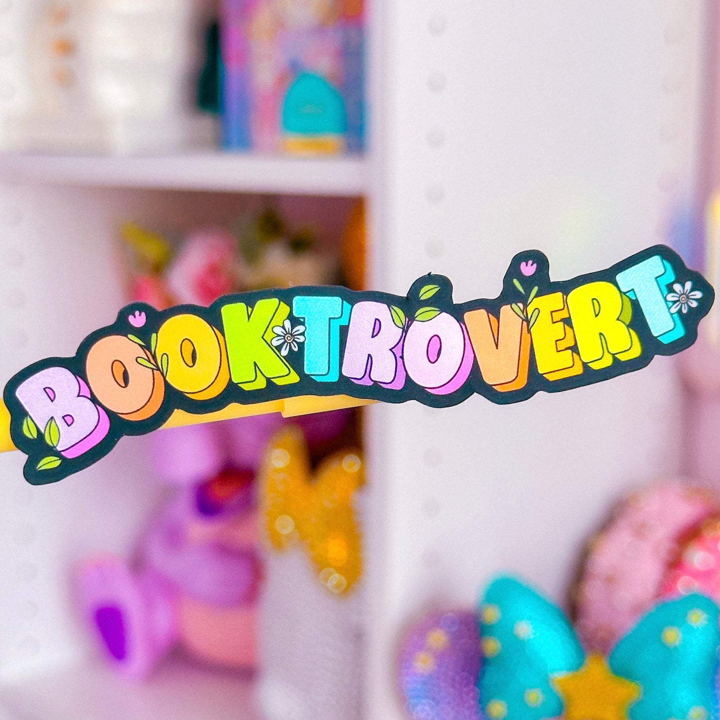 Waterproof Sticker - BOOKISH Rainbow Holographic Booktrovert