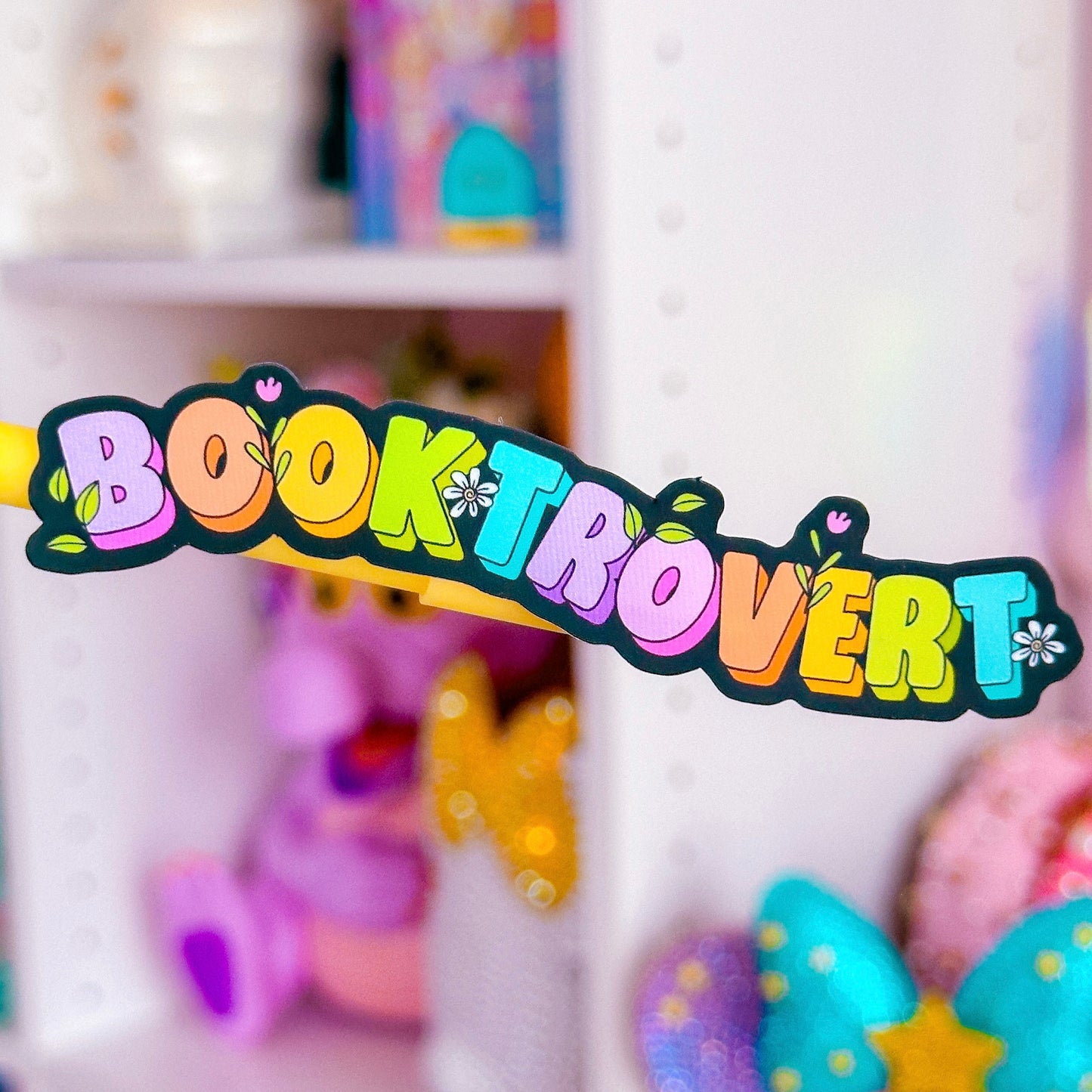 Waterproof Sticker - BOOKISH Rainbow Holographic Booktrovert