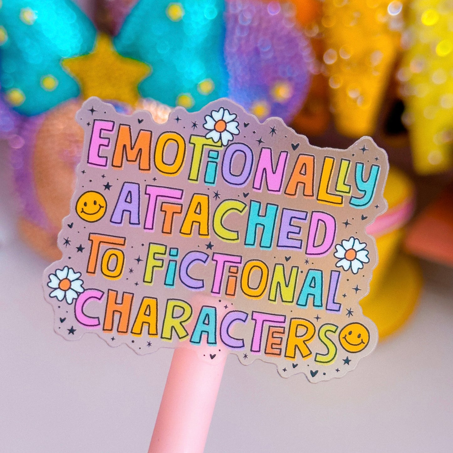 Waterproof Sticker - BOOKISH Emotionally Attached To Fictional Characters