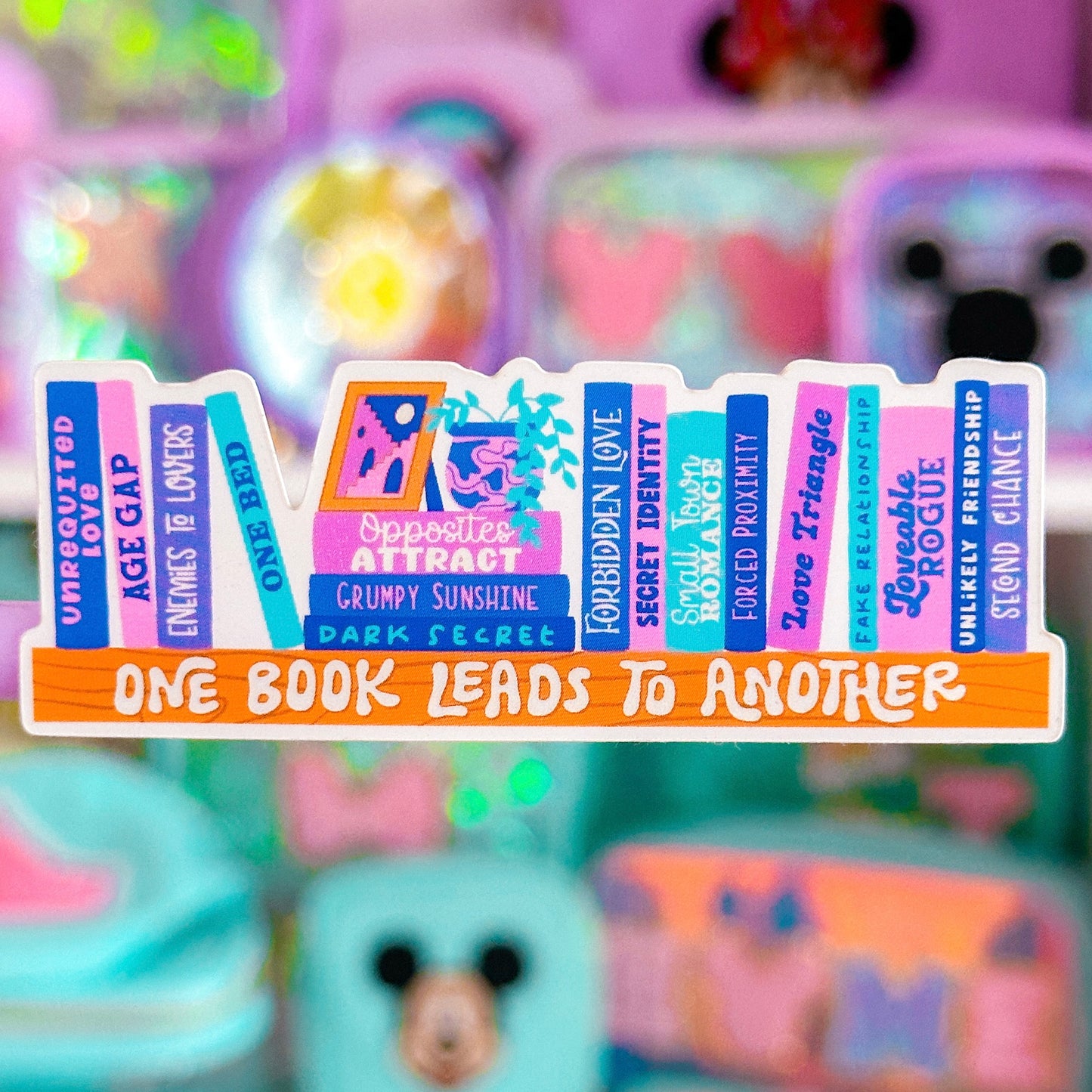 Waterproof Sticker - BOOKISH Romance Book Shelf